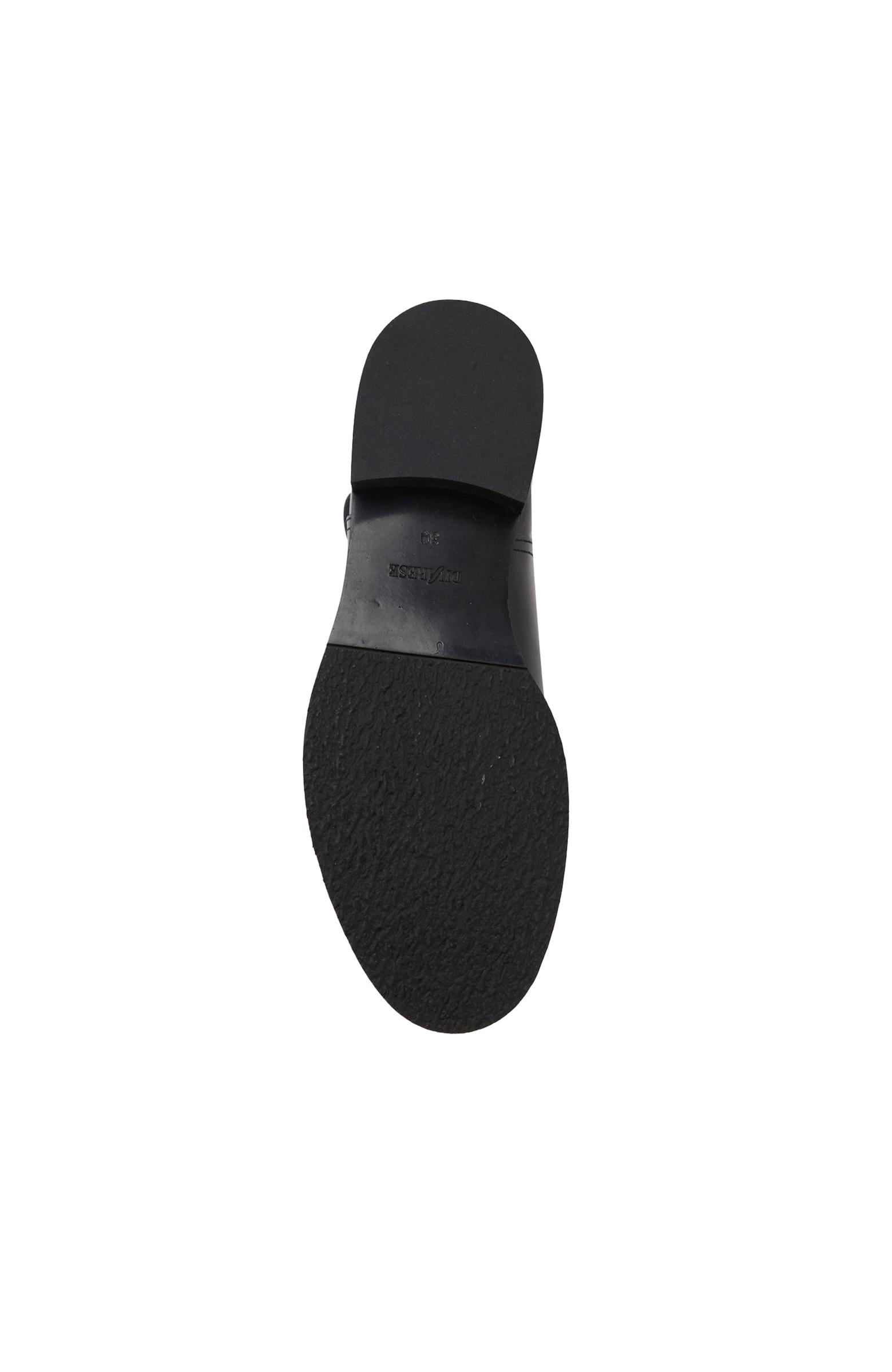 Divarese Kadın Siyah Zincir Detaylı Deri Western Bot