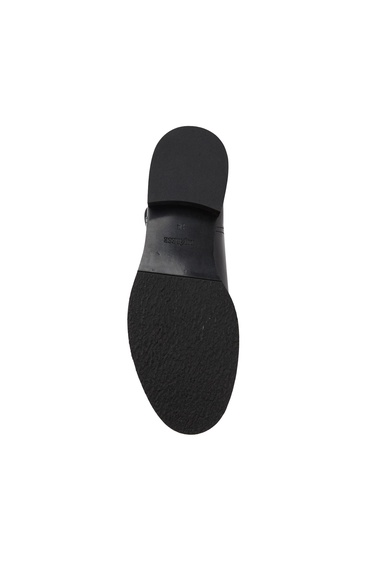  Divarese Kadın Siyah Zincir Detaylı Deri Western Bot