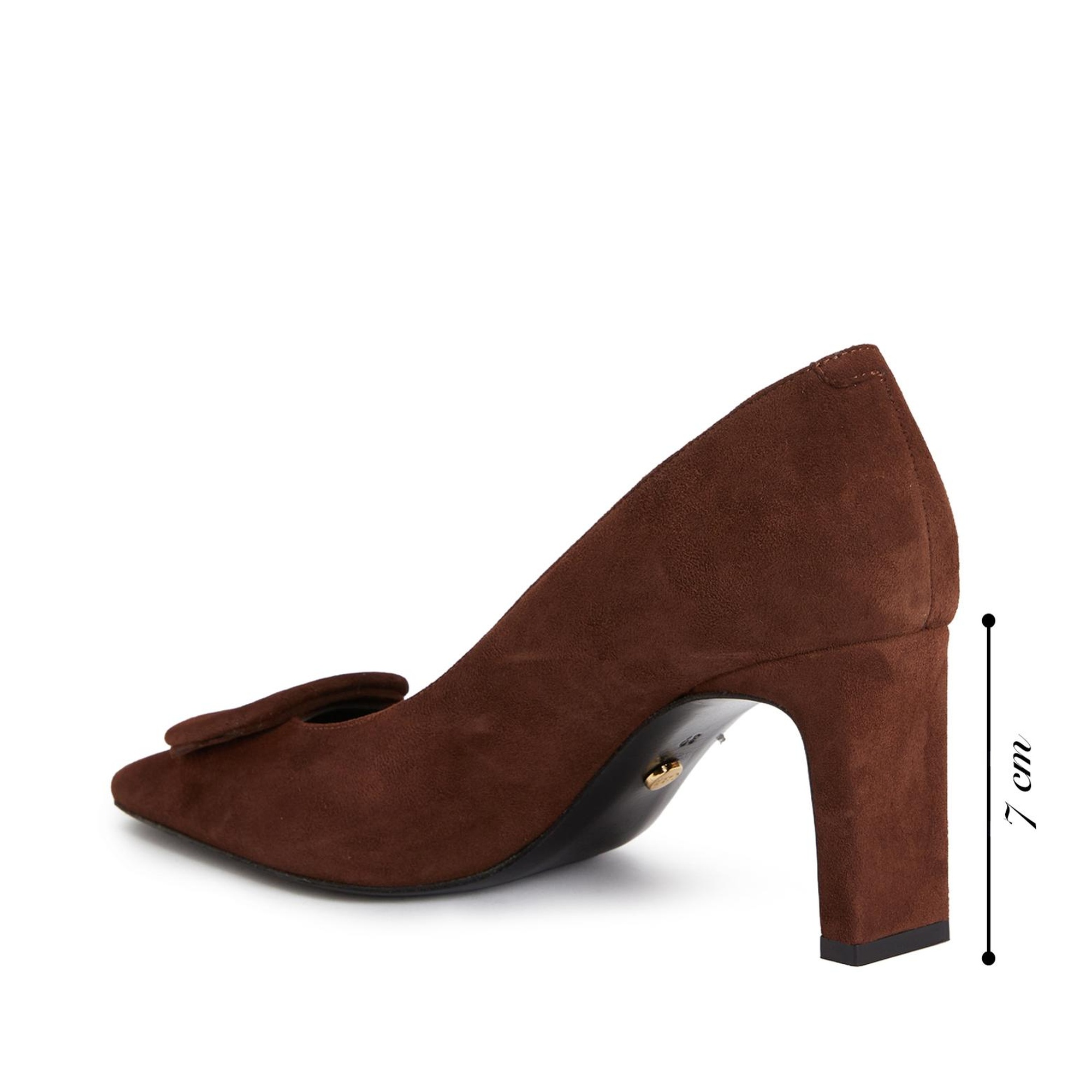 George Hogg Kadın Kahverengi Toka Detaylı Deri Topuklu Ayakkabı