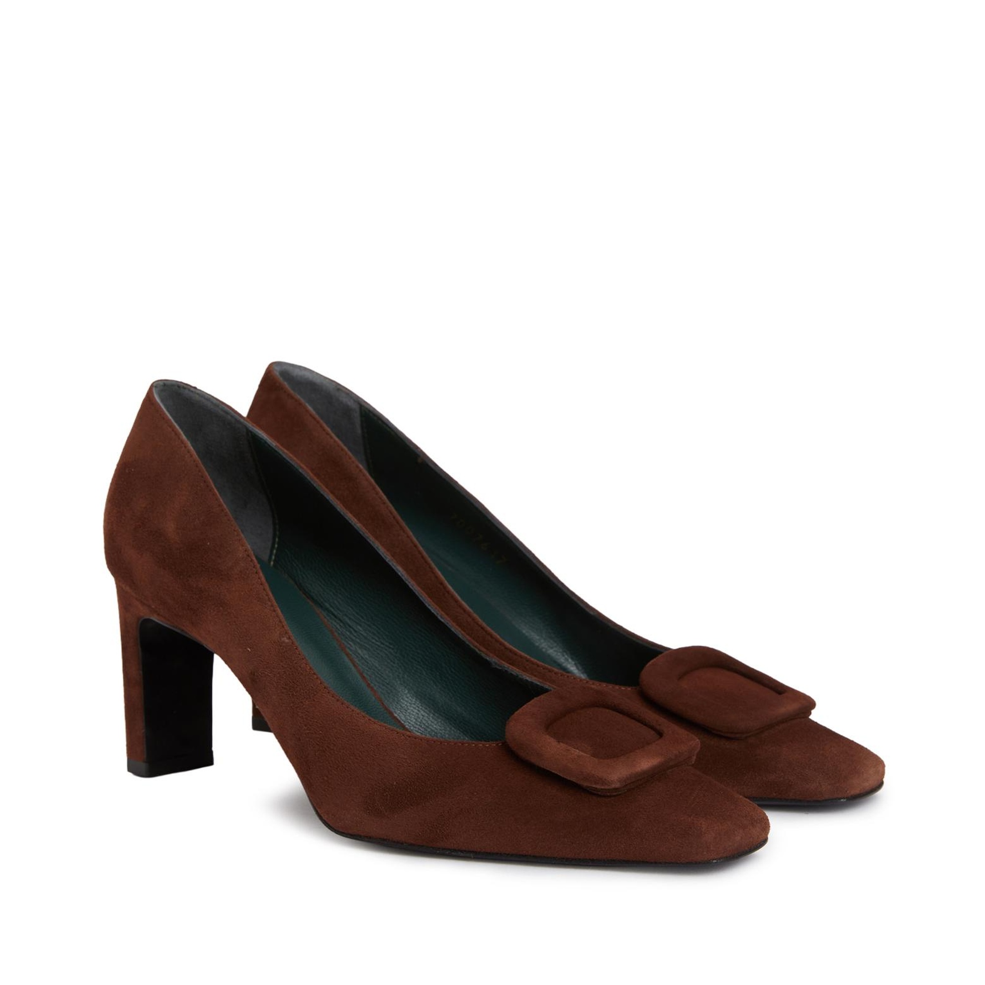 George Hogg Kadın Kahverengi Toka Detaylı Deri Topuklu Ayakkabı