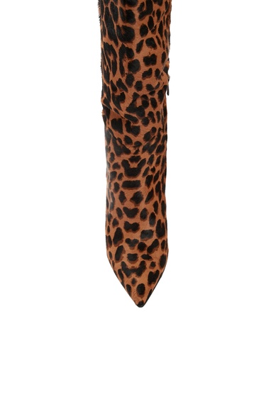  Network Kadın Leopar Desenli Deri Çizme