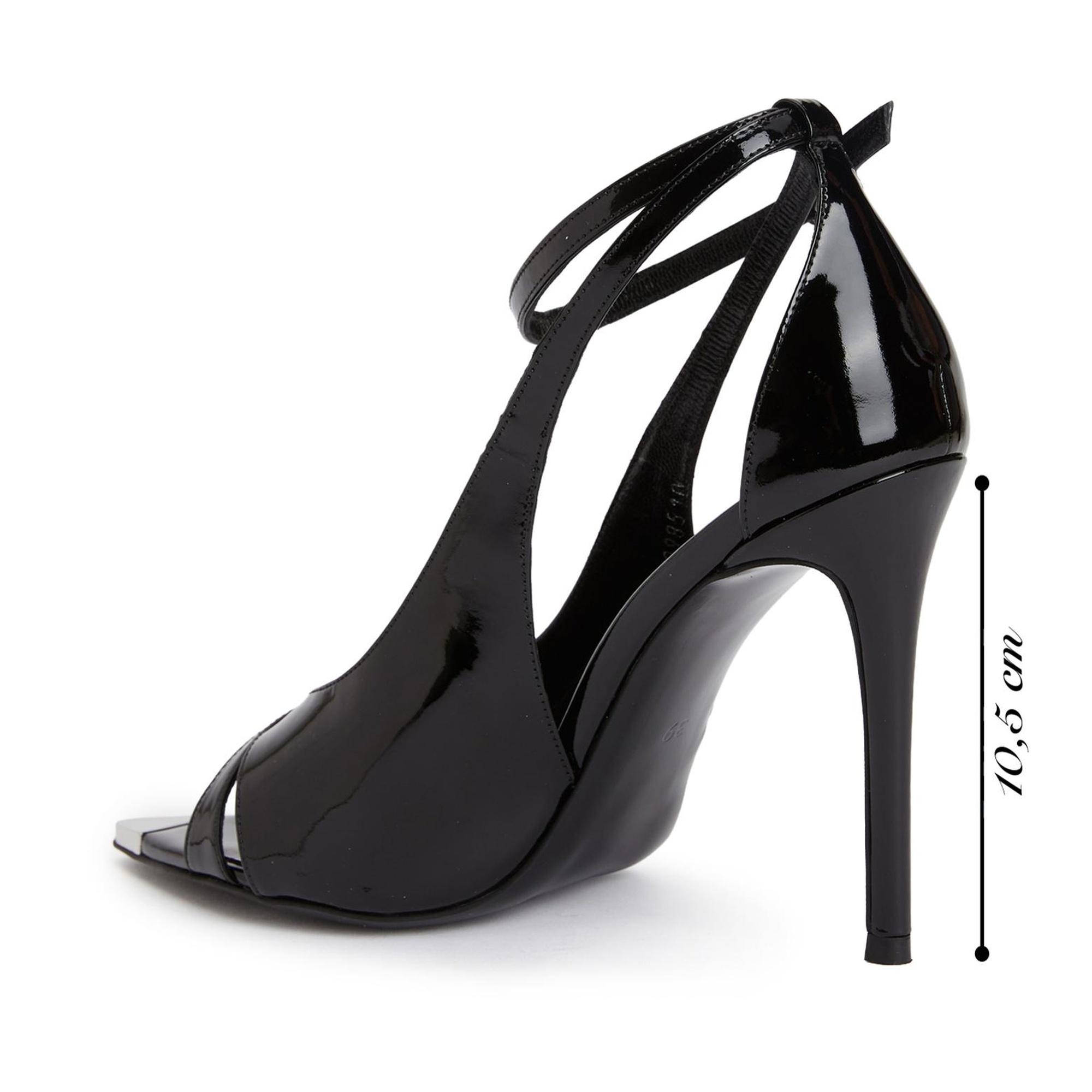 Network Kadın Siyah Bantlı Topuklu Sandalet