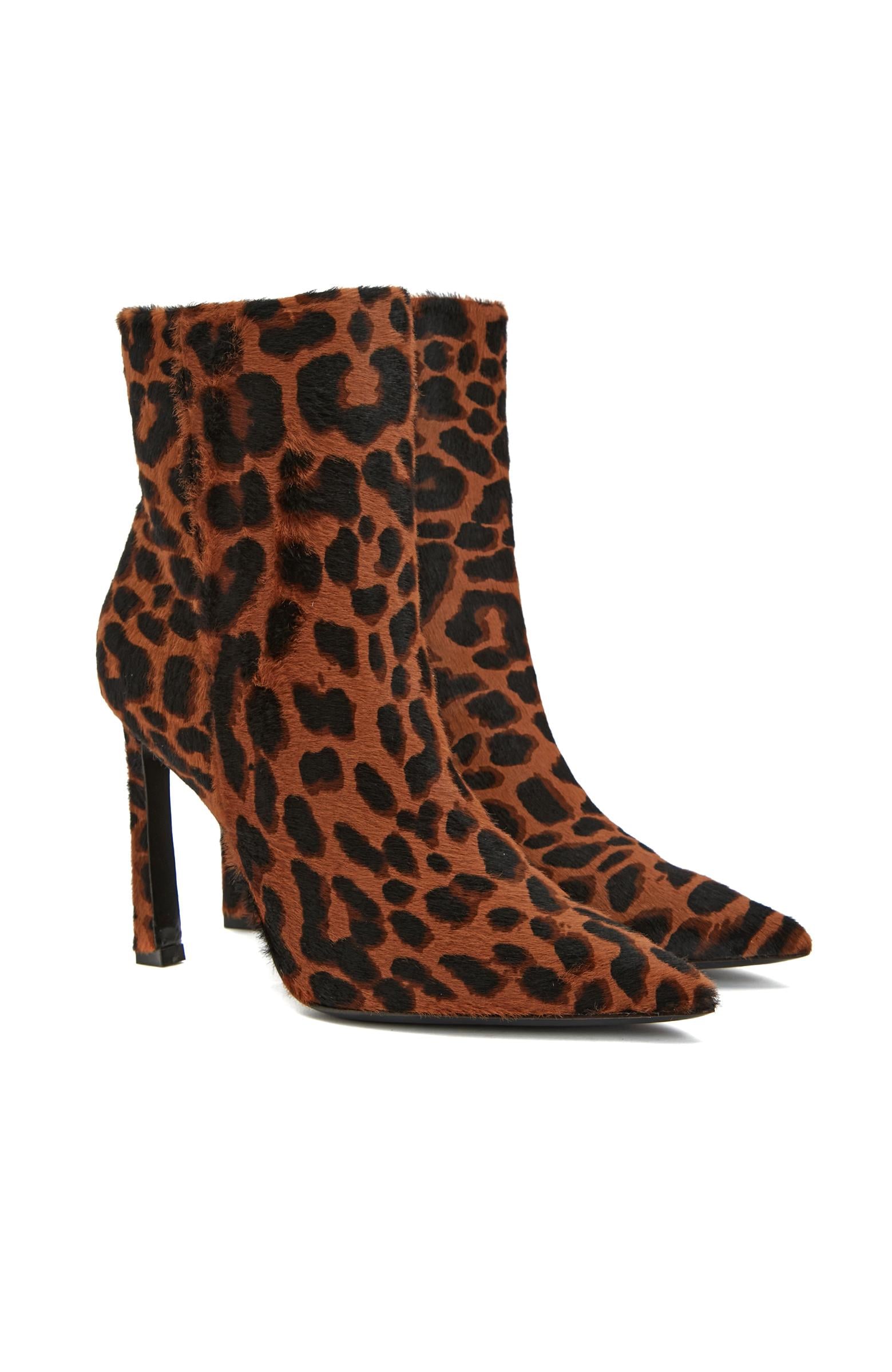 Network Kadın Leopar Desenli Deri Bot