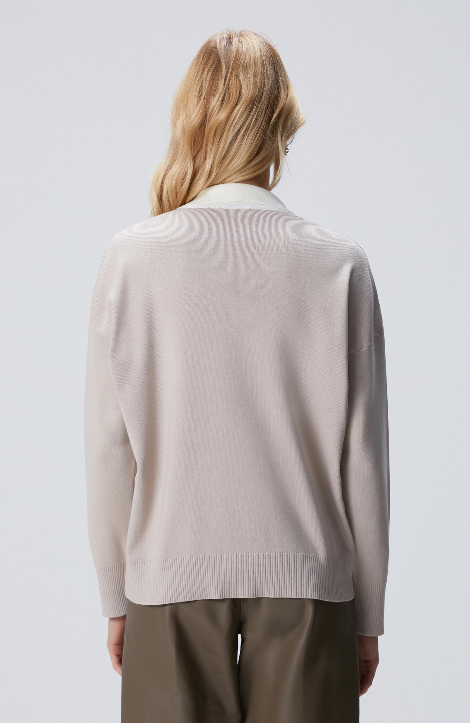  Network Kadın Bej Melanj Polo Yaka Triko Kazak