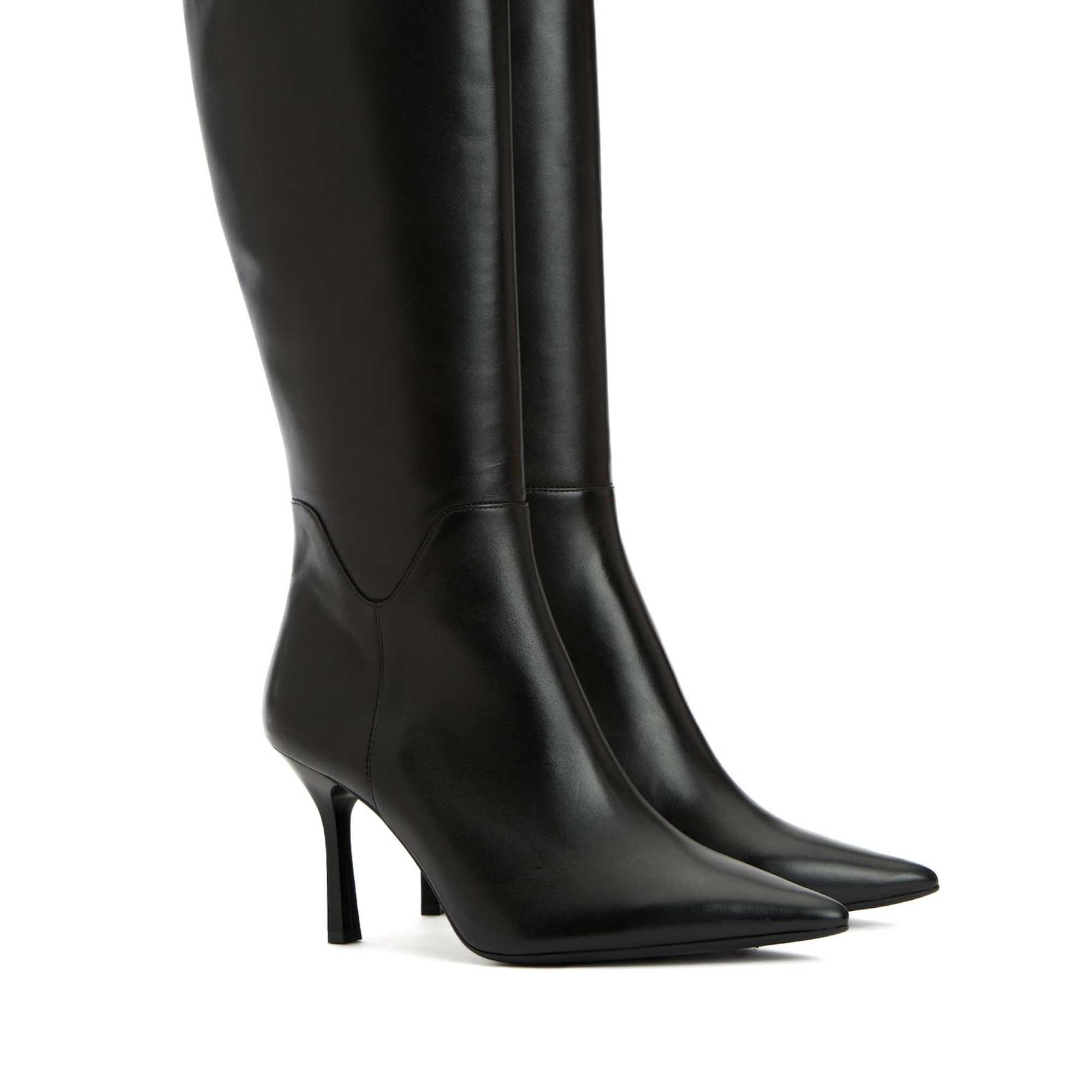 Divarese Kadın Siyah Deri Çizme