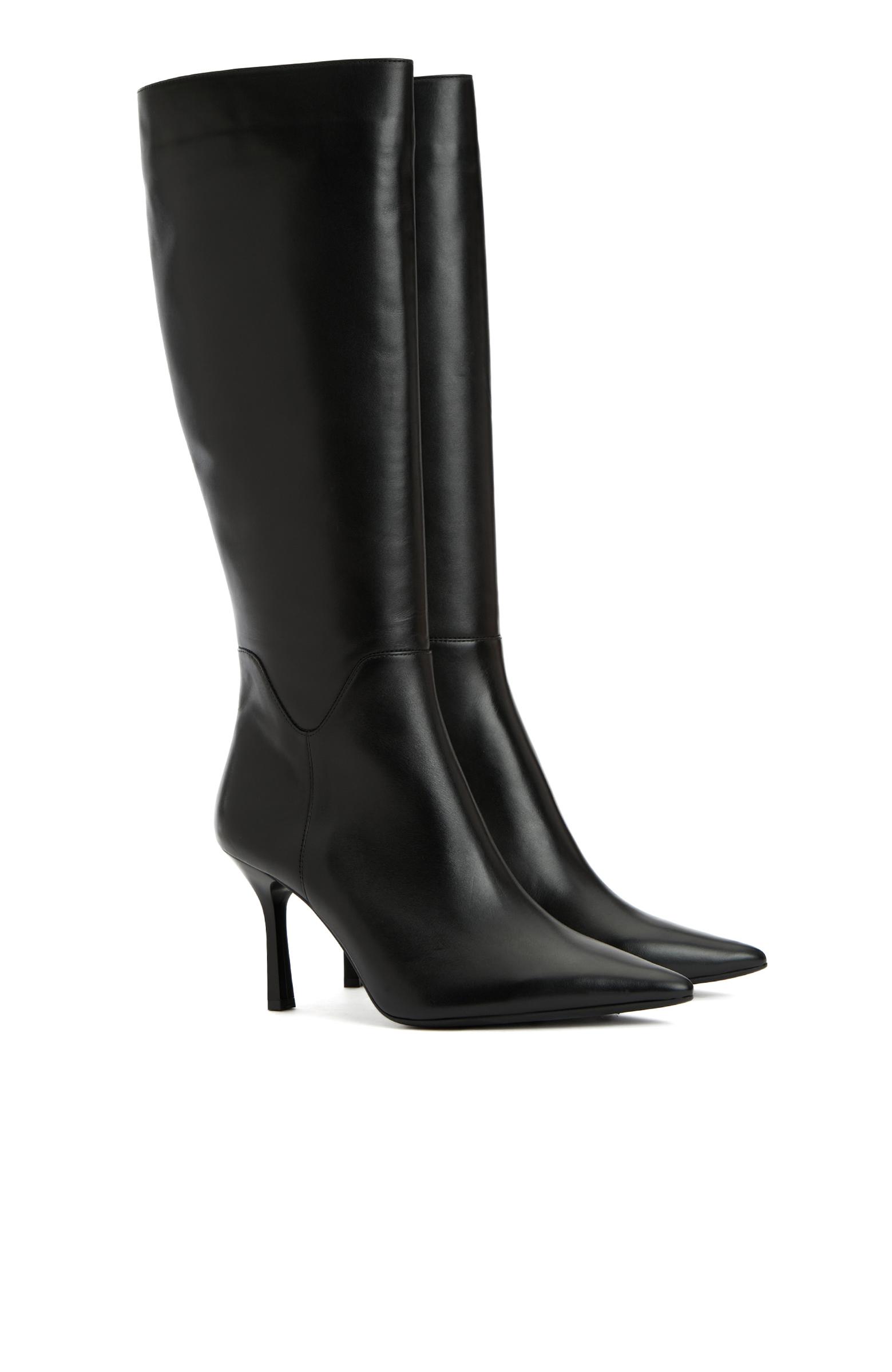  Divarese Kadın Siyah Deri Çizme