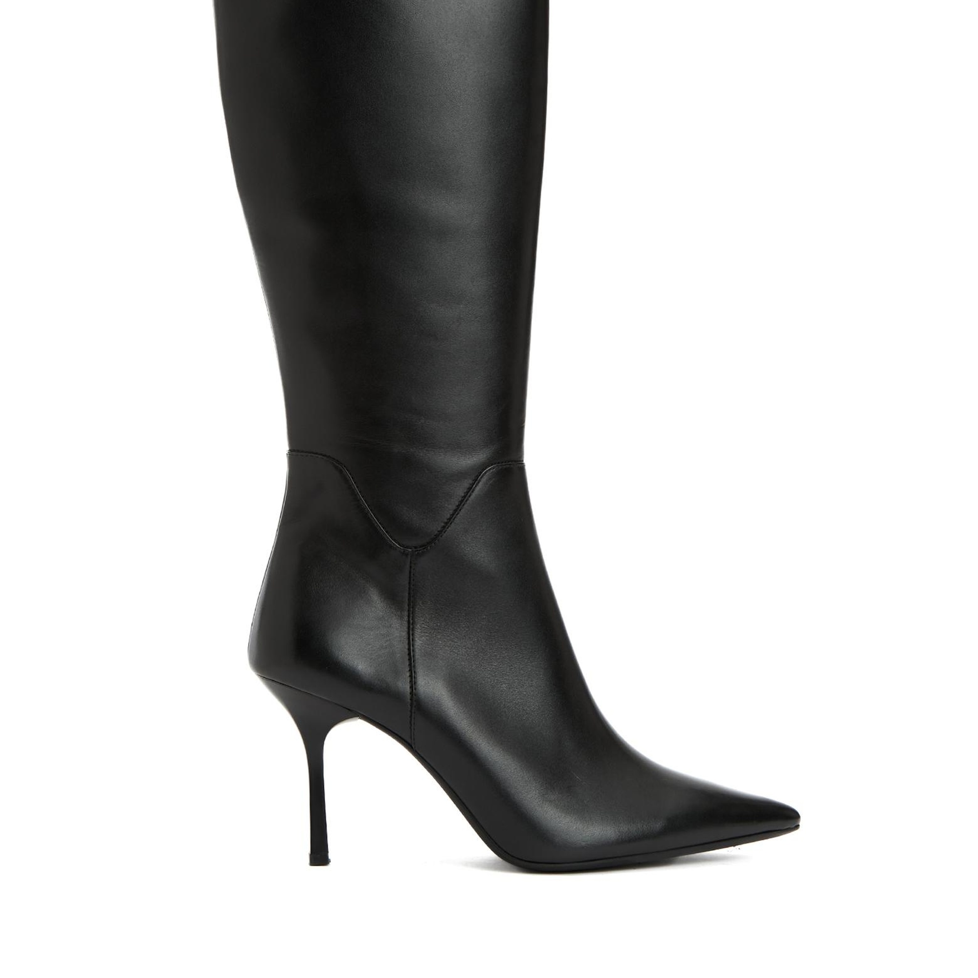 Divarese Kadın Siyah Deri Çizme