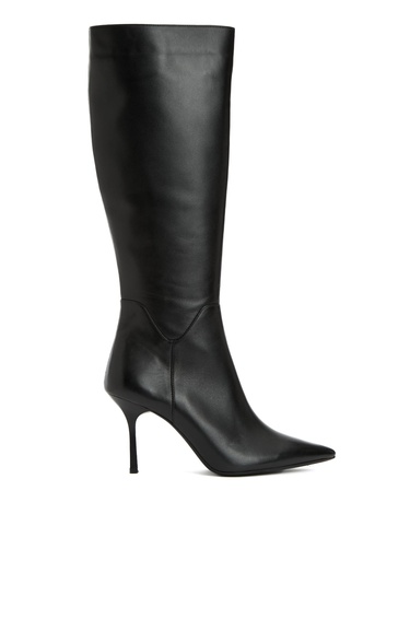  Divarese Kadın Siyah Deri Çizme