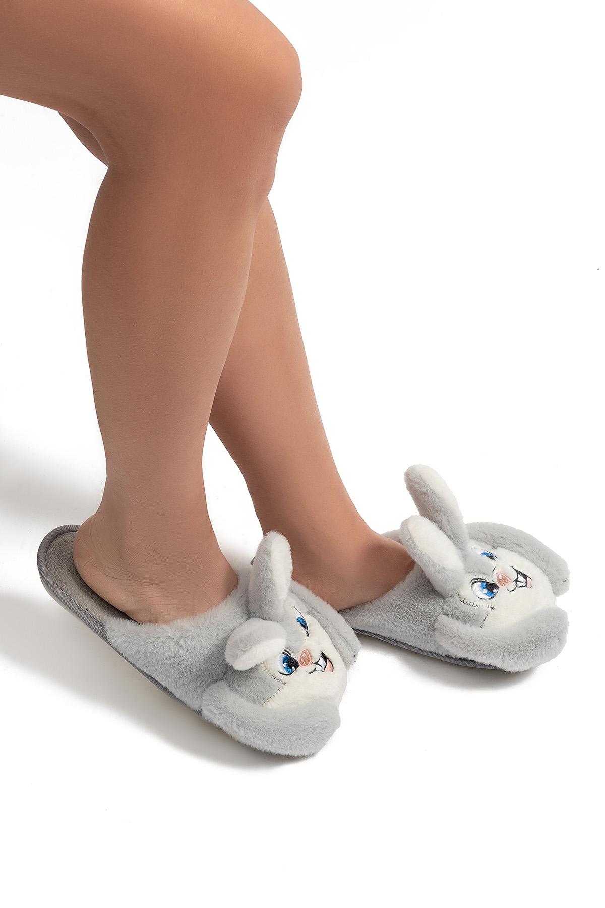 Twigy Twigy Bany Kadın, Garson Boy Hayvanlı Terlik Gri 37/41 FashFed'de! Gri - 2. görsel