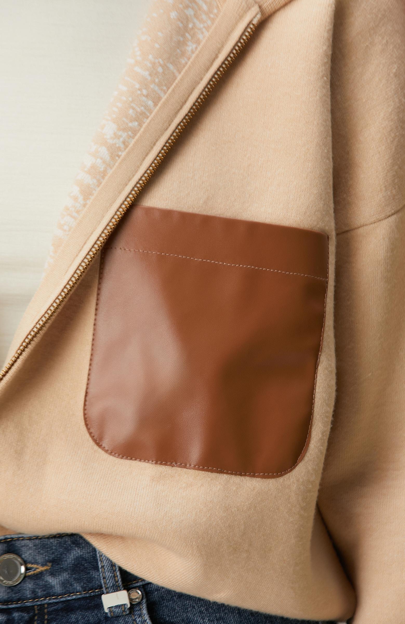  Network Kadın Limited Bej Yün Karışımlı İçi Desenli Triko Ceket