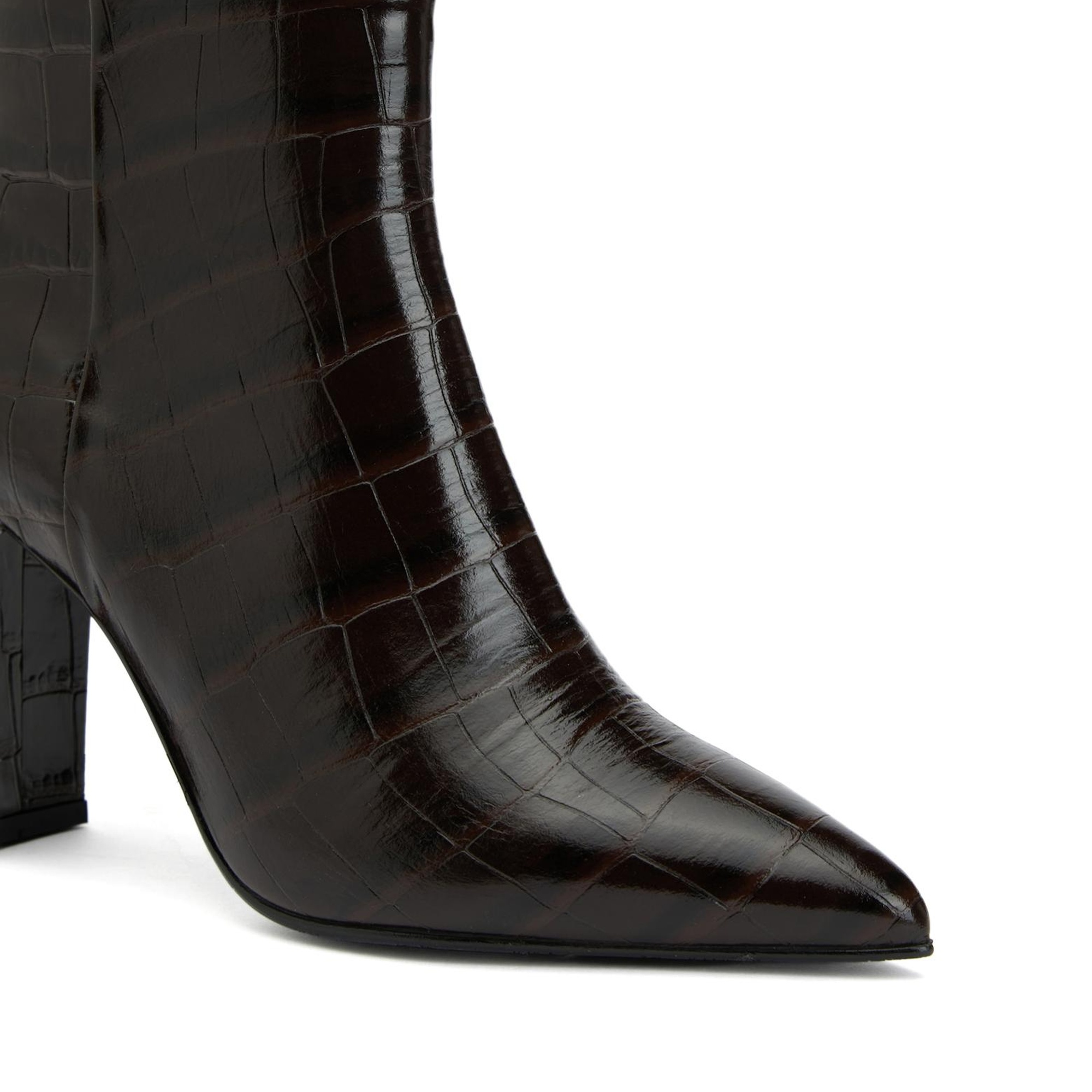 George Hogg Kadın Kahverengi Kroko Desenli Deri Çizme