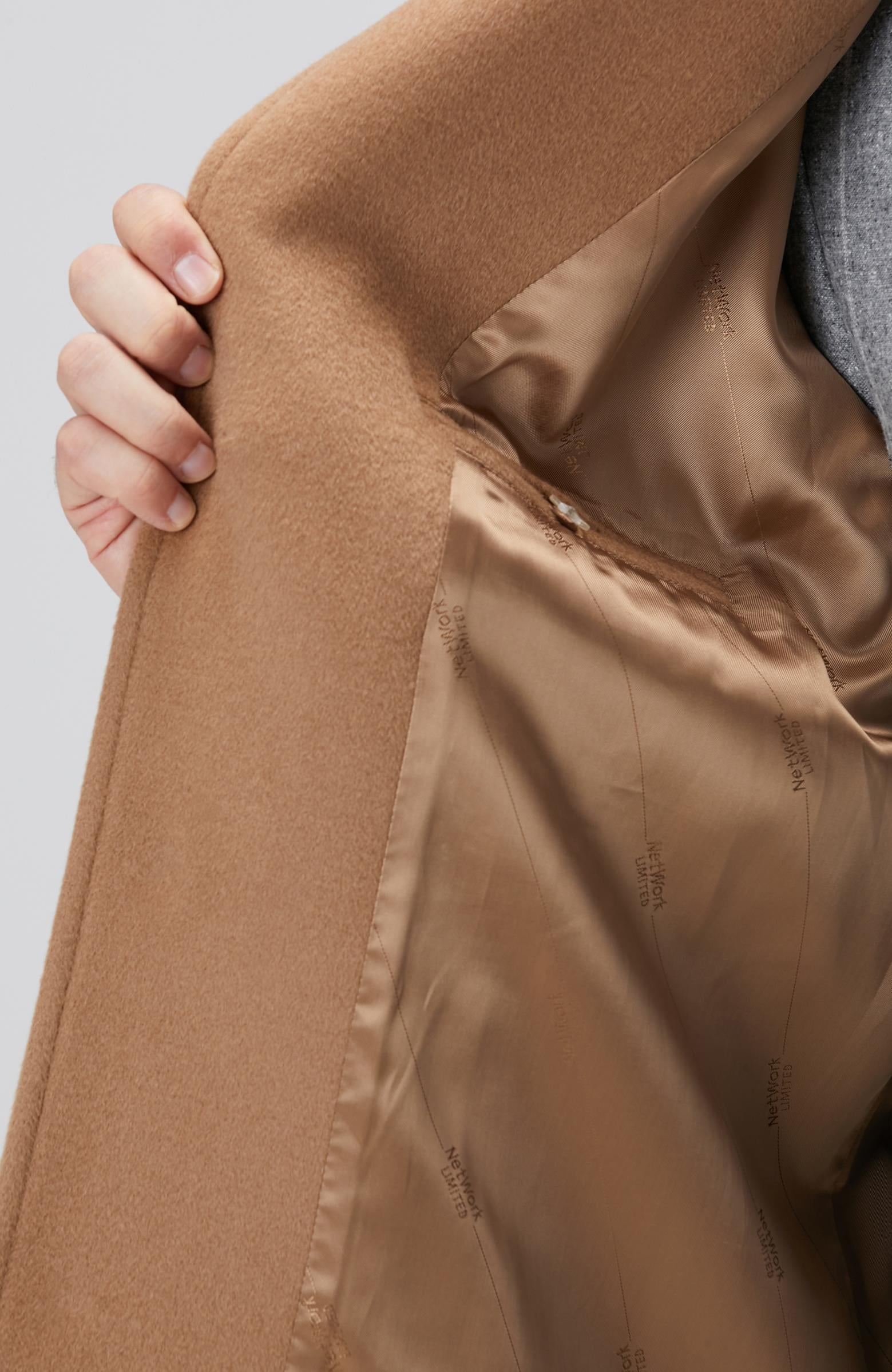  Network Erkek Limited Camel Yün Palto