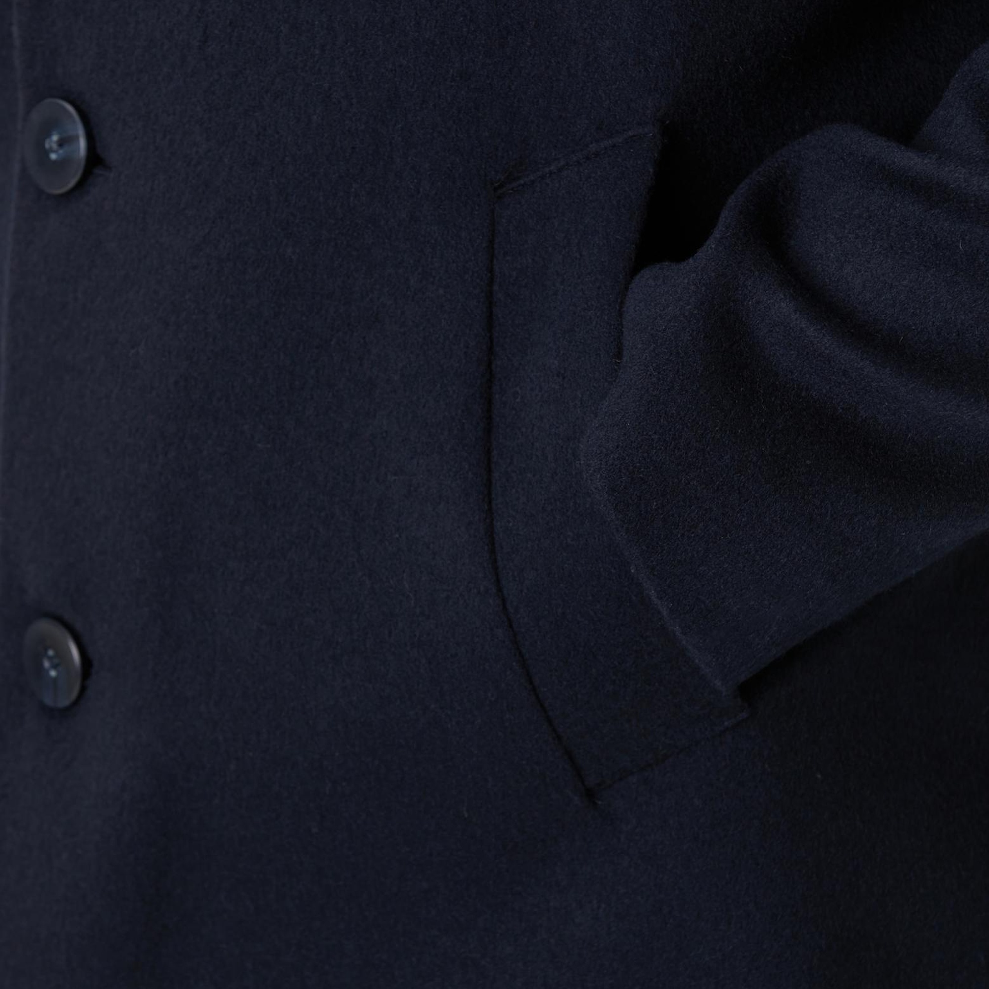 Network Erkek Lacivert Yün Mix Palto