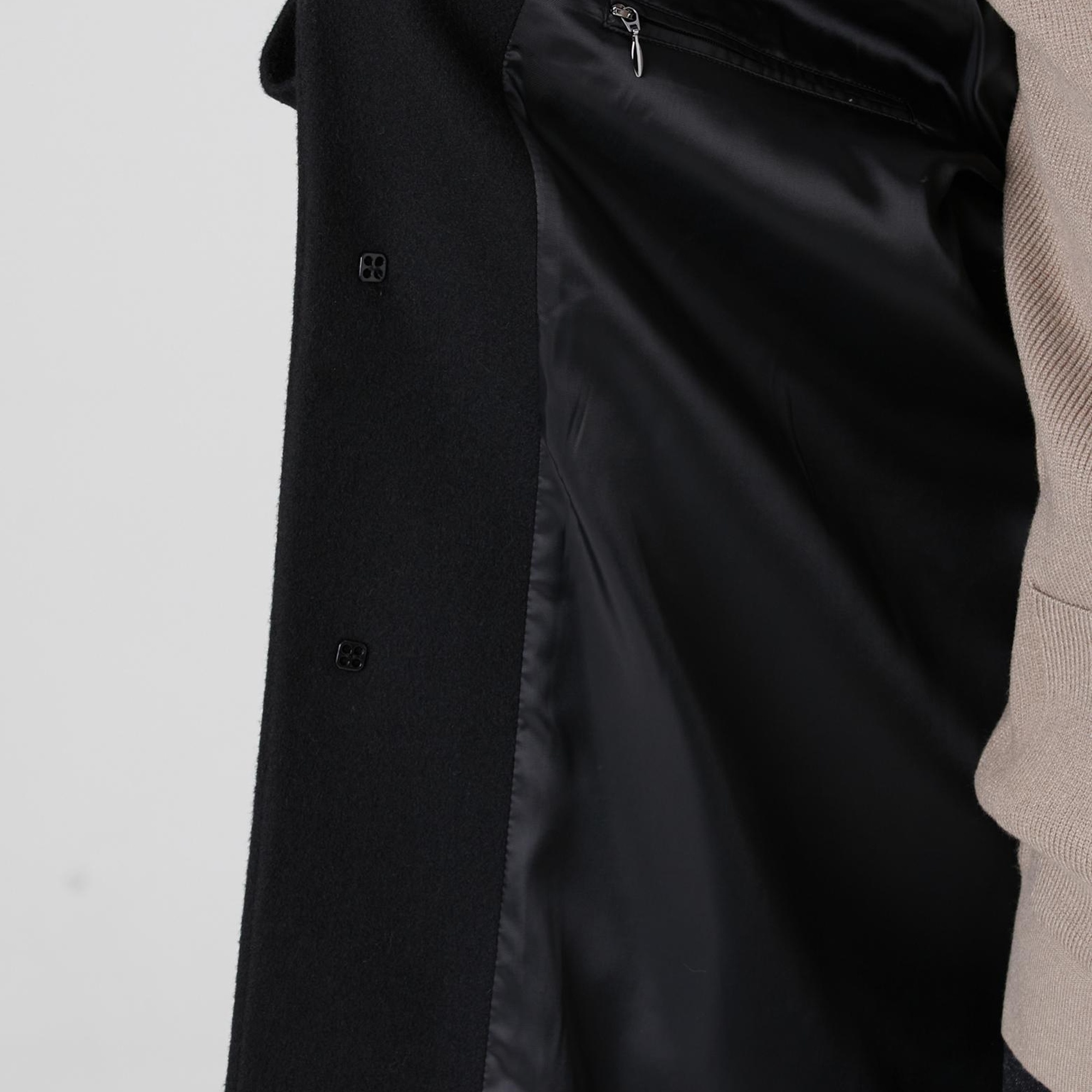 Network Erkek Siyah Yün Mix Palto