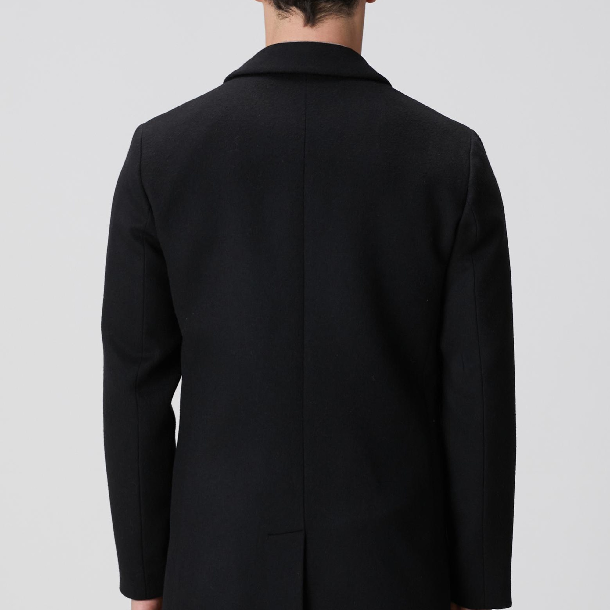 Network Erkek Siyah Yün Mix Palto