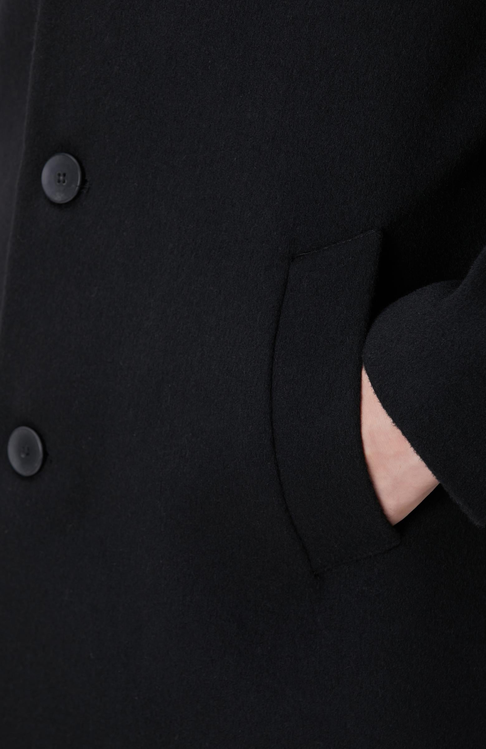  Network Erkek Siyah Yün Mix Palto