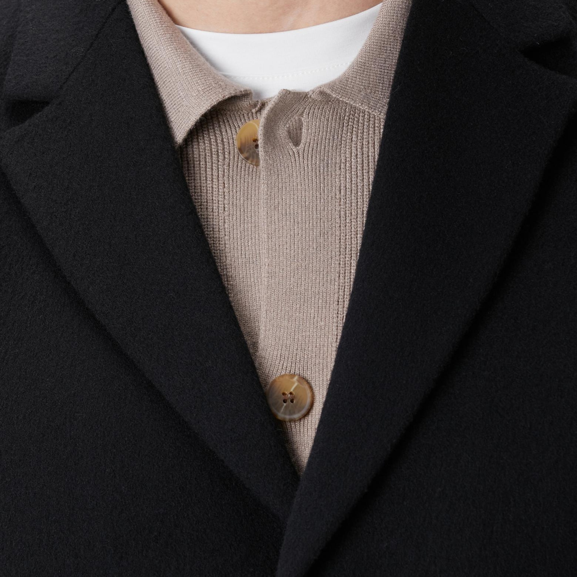 Network Erkek Siyah Yün Mix Palto