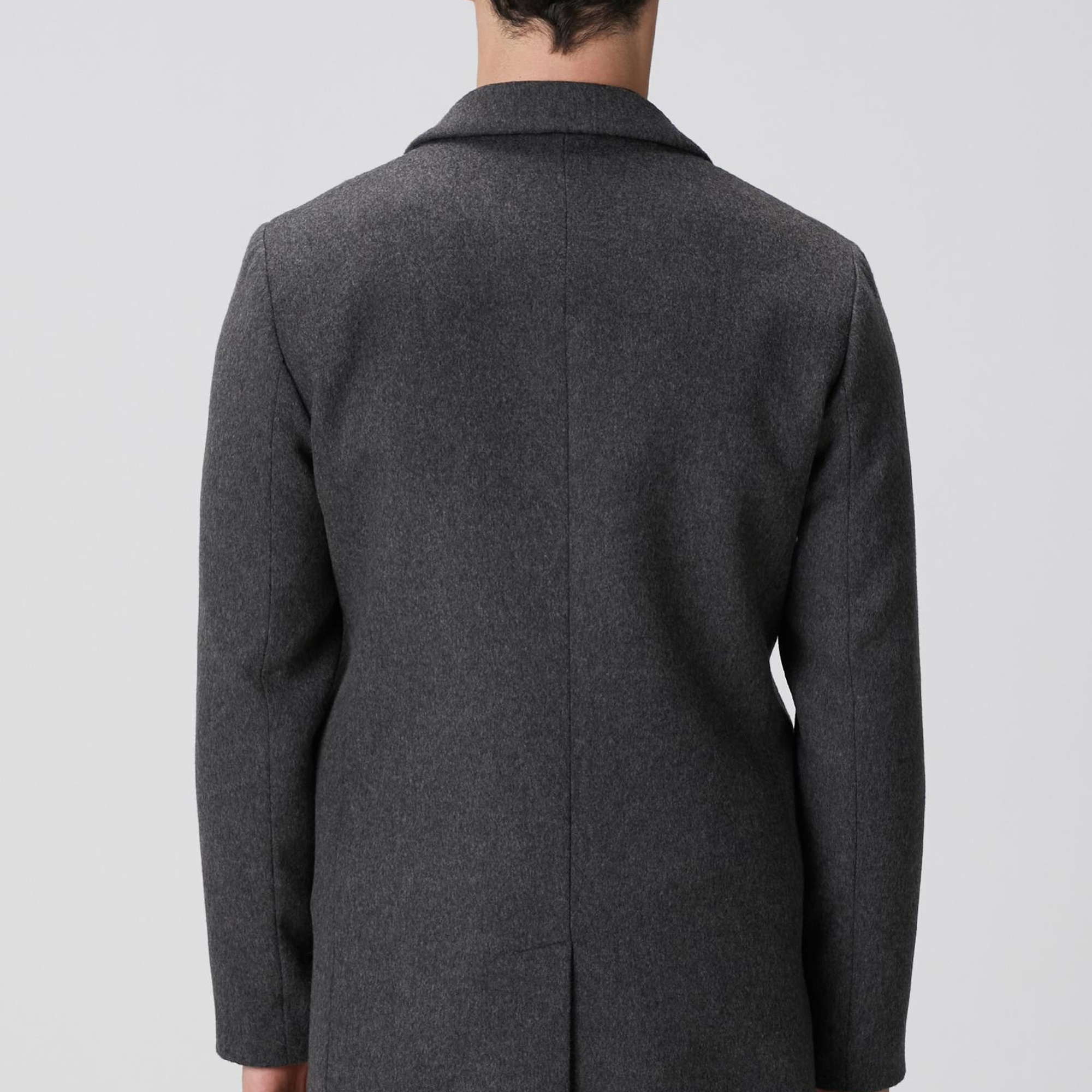 Network Erkek Antrasit Yün Mix Palto