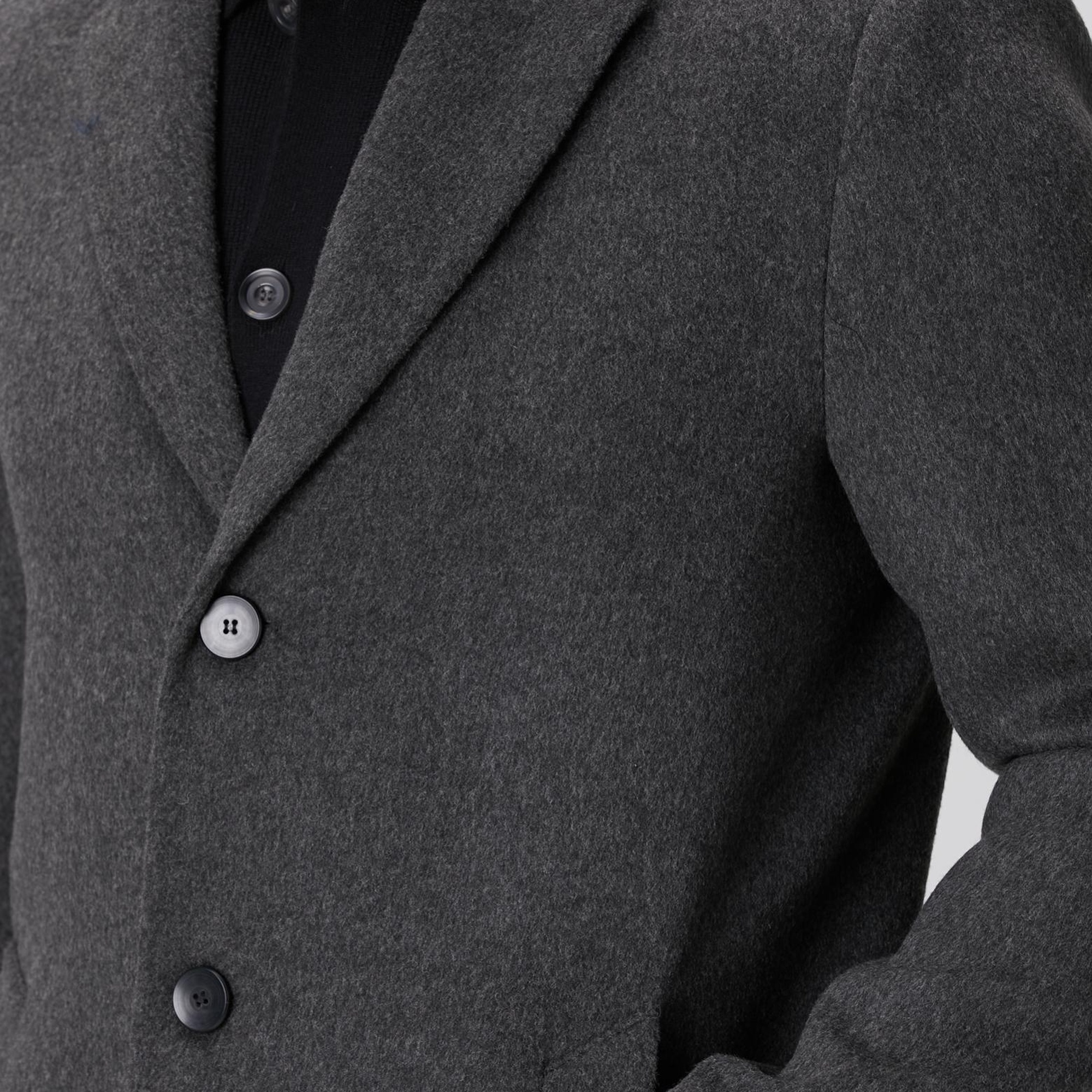 Network Erkek Antrasit Yün Mix Palto