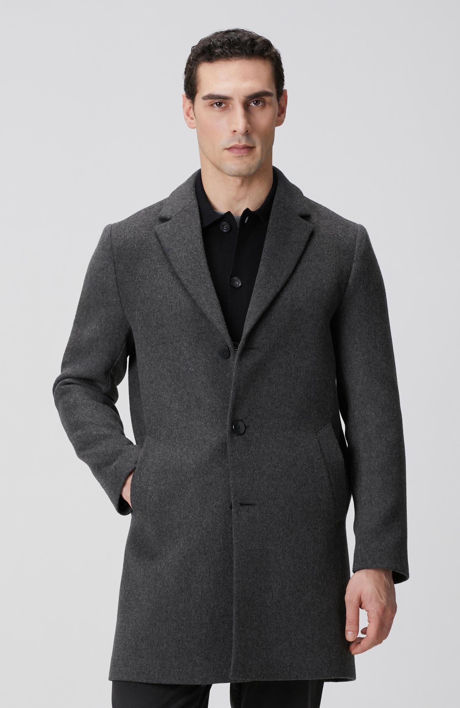  Network Erkek Antrasit Yün Mix Palto