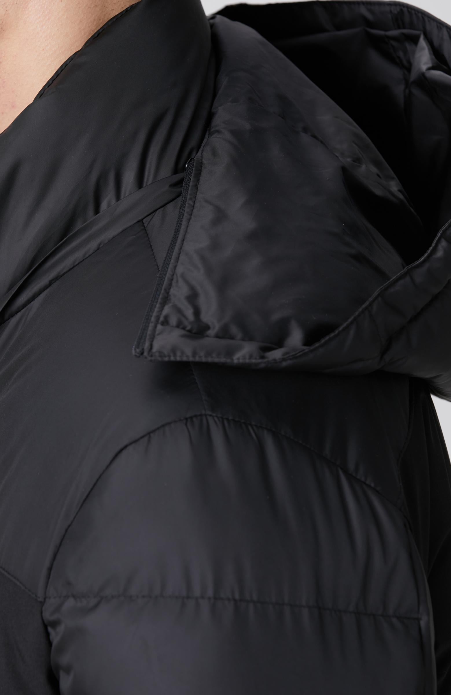  Network Erkek Siyah Kapüşonlu Ray Kapitoneli Casual Kaban