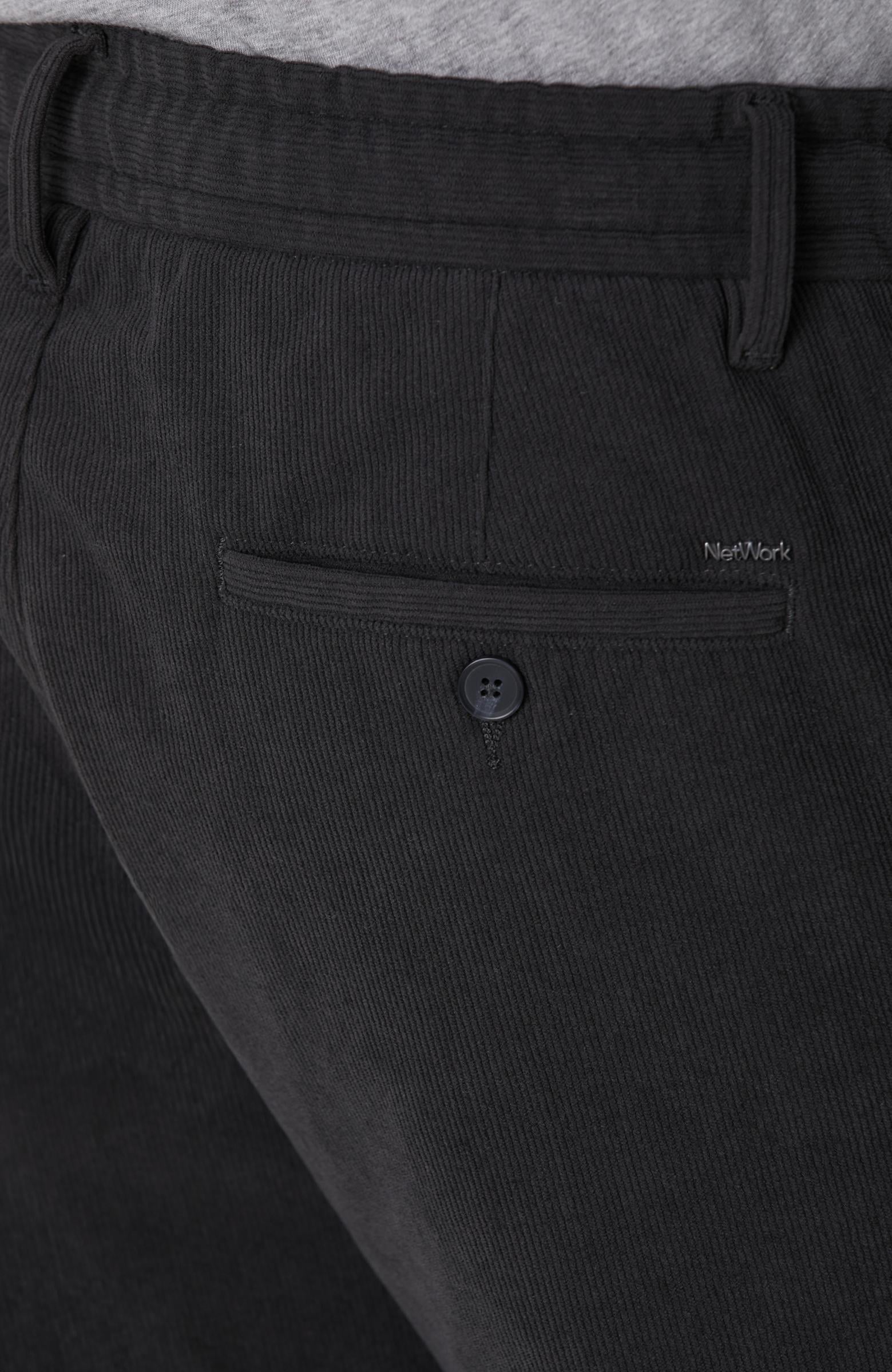 Network Erkek Antrasit Kadife Fitilli Jogger Pantolon