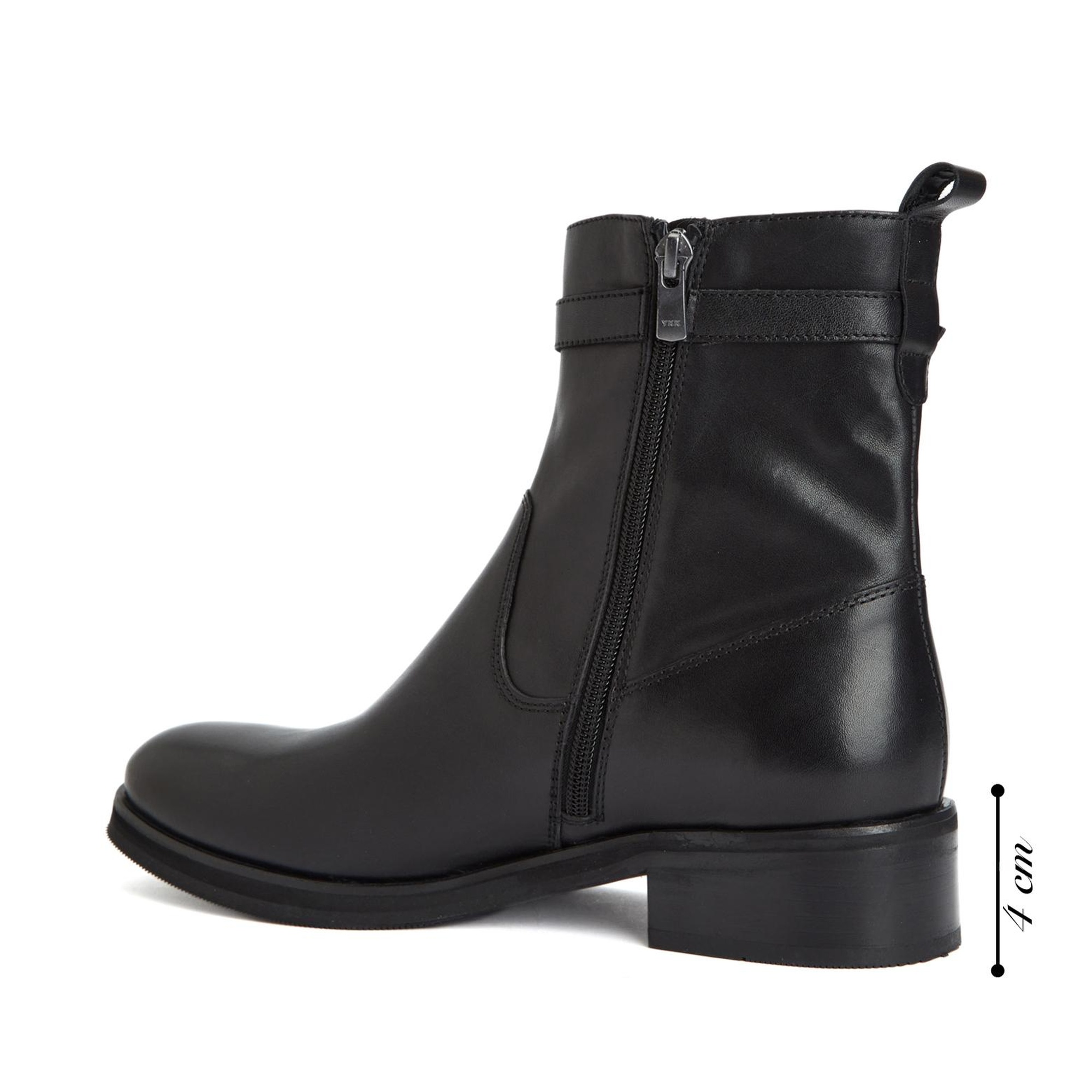 George Hogg Kadın Siyah Toka Detaylı Deri Bot