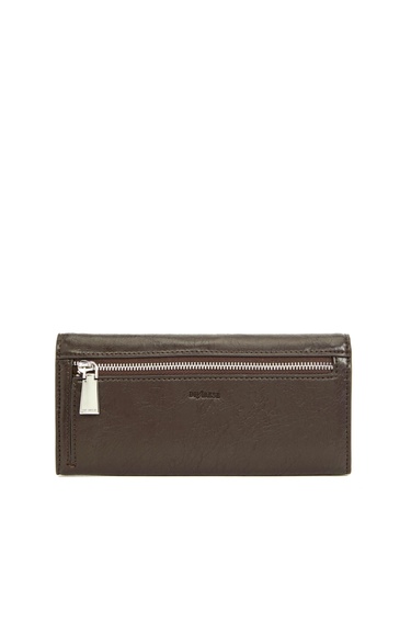  Divarese Kadın Kahverengi Desenli Cüzdan