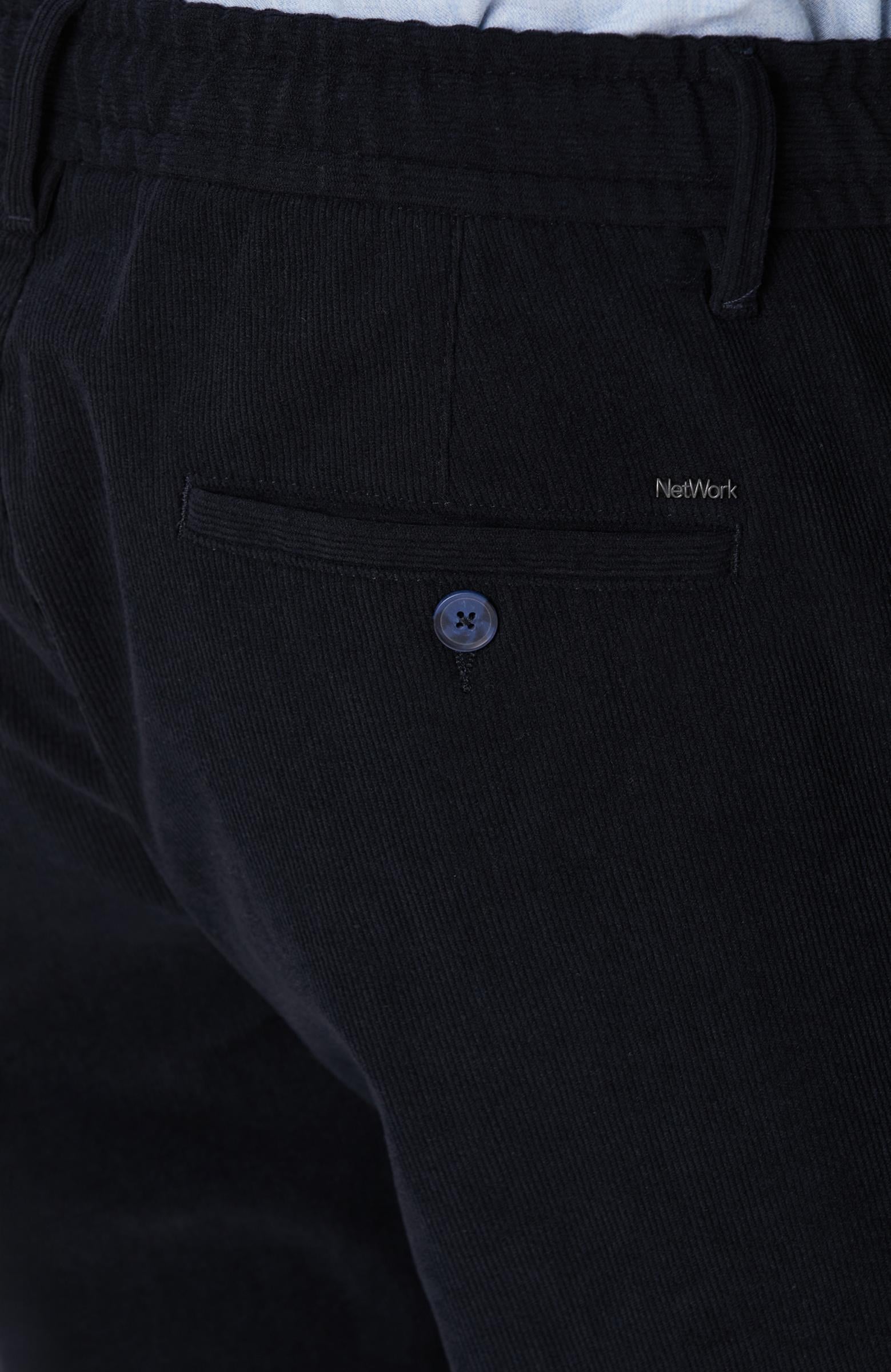  Network Erkek Lacivert Kadife Fitilli Jogger Pantolon