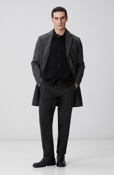  Network Erkek Antrasit Kadife Fitilli Jogger Pantolon