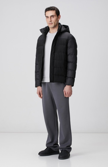  Network Erkek Gri Melanj Kanguru Cepli Sweatshirt