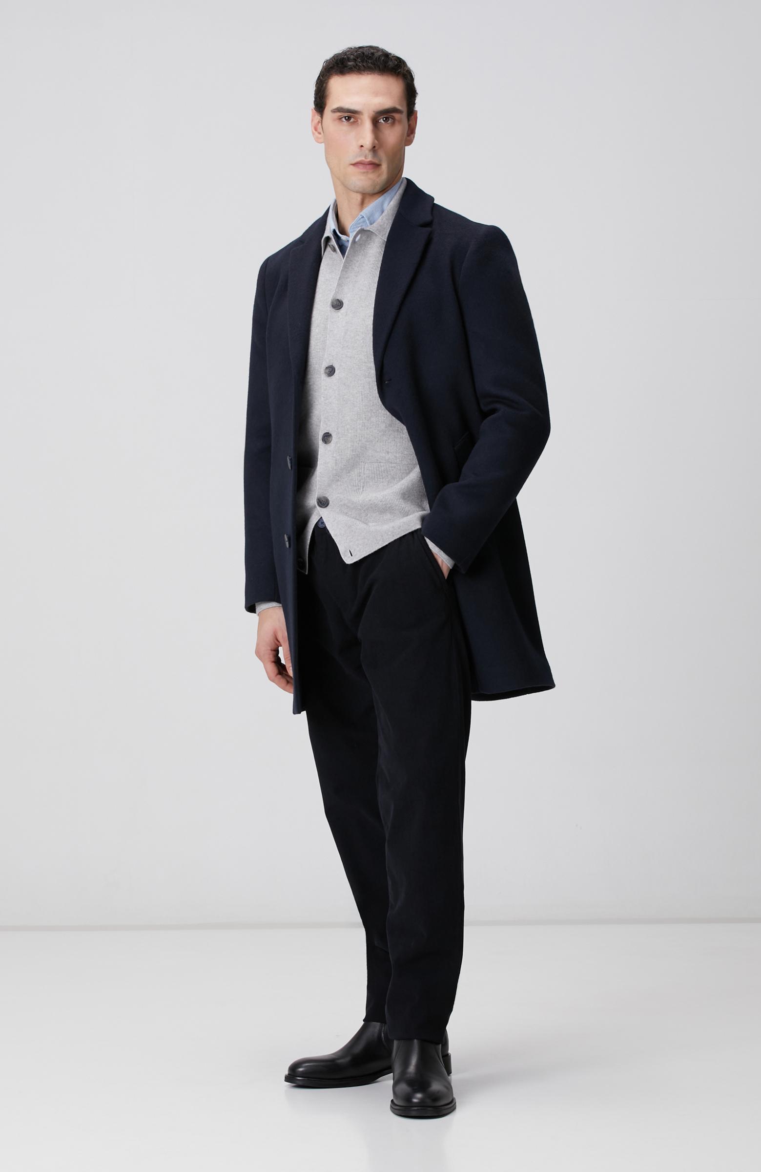  Network Erkek Gri Melanj Polo Yaka Cepli Triko Hırka