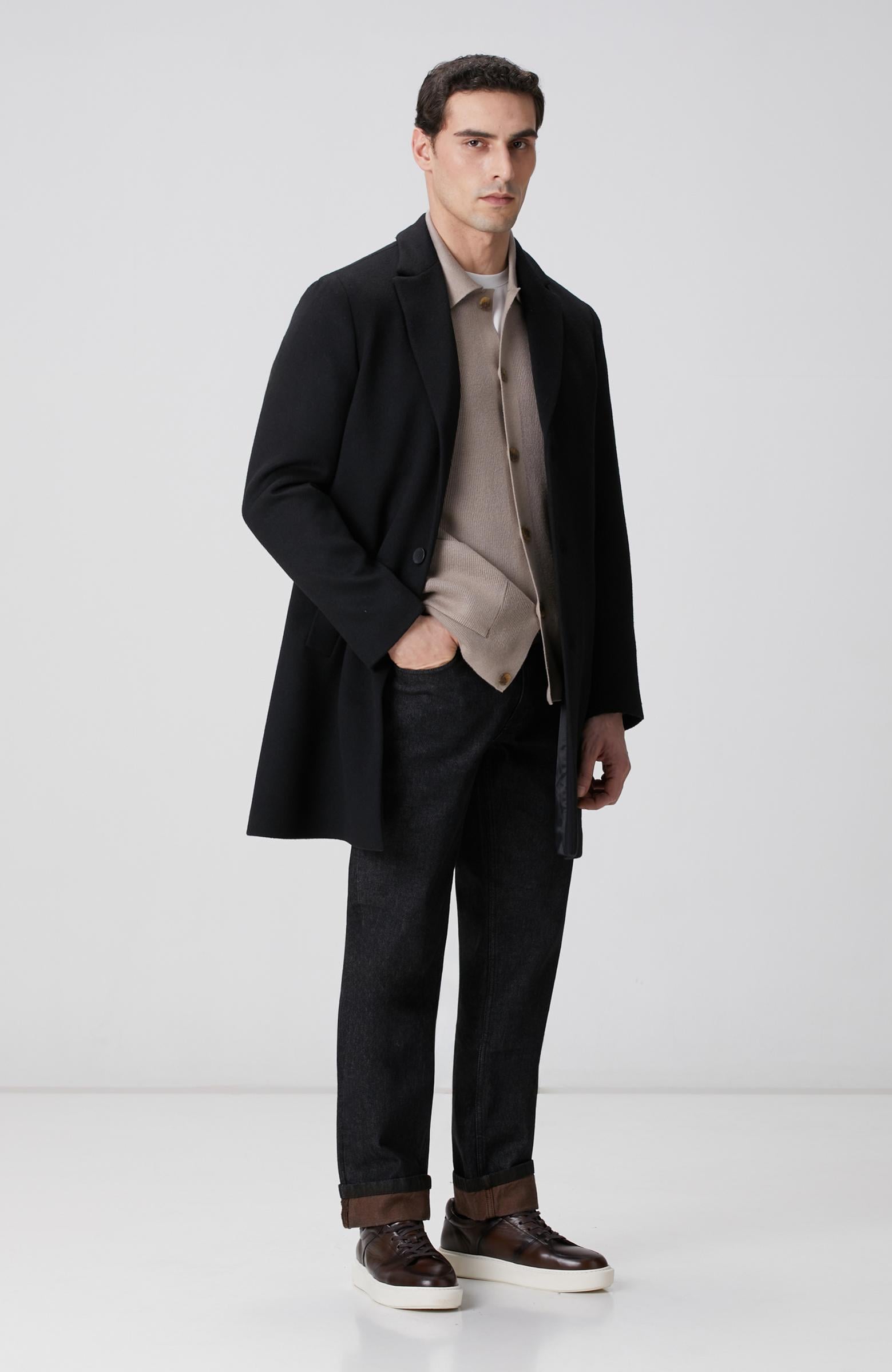  Network Erkek Vizon Polo Yaka Cepli Triko Hırka