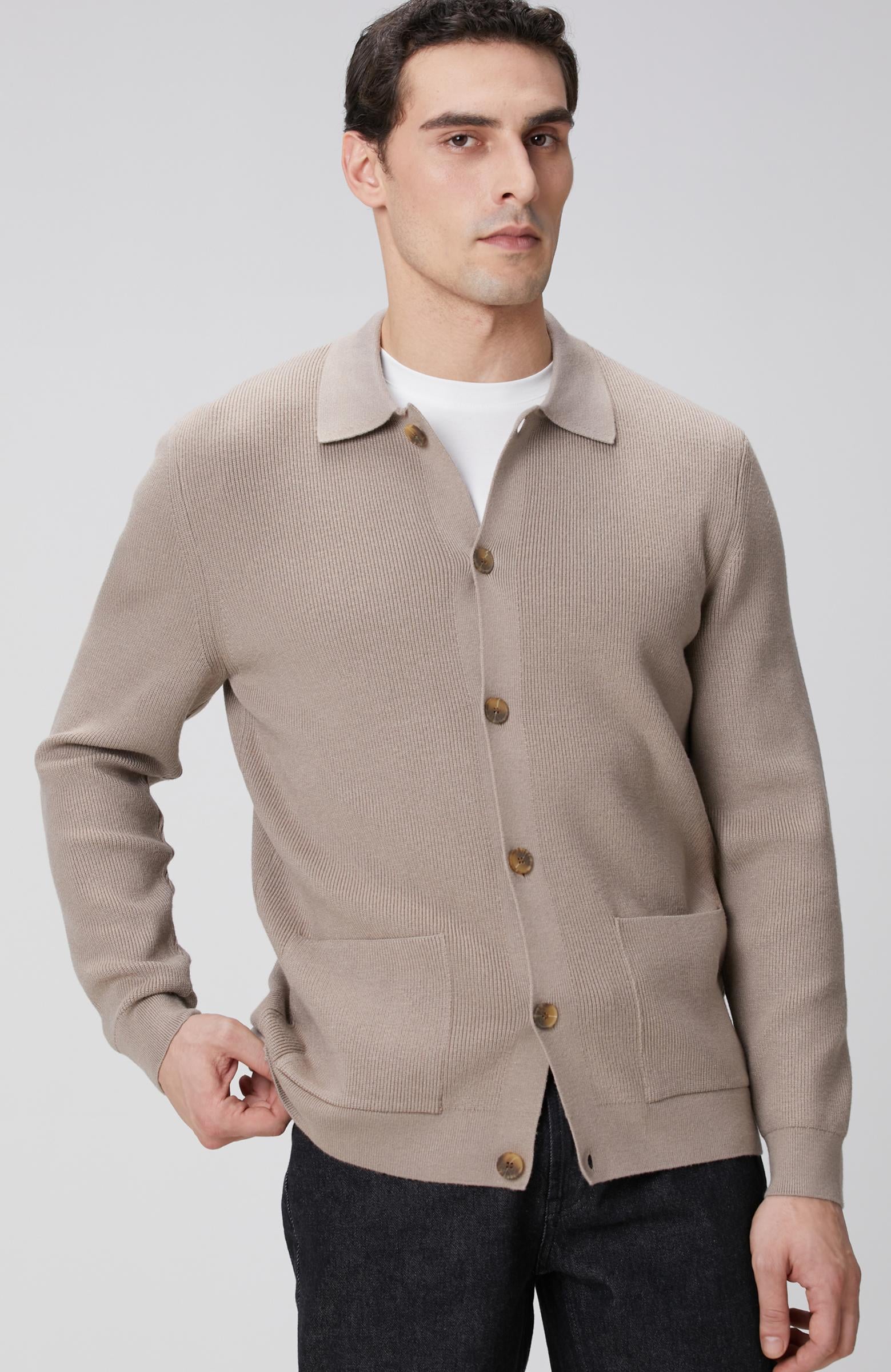 Network Erkek Vizon Polo Yaka Cepli Triko Hırka