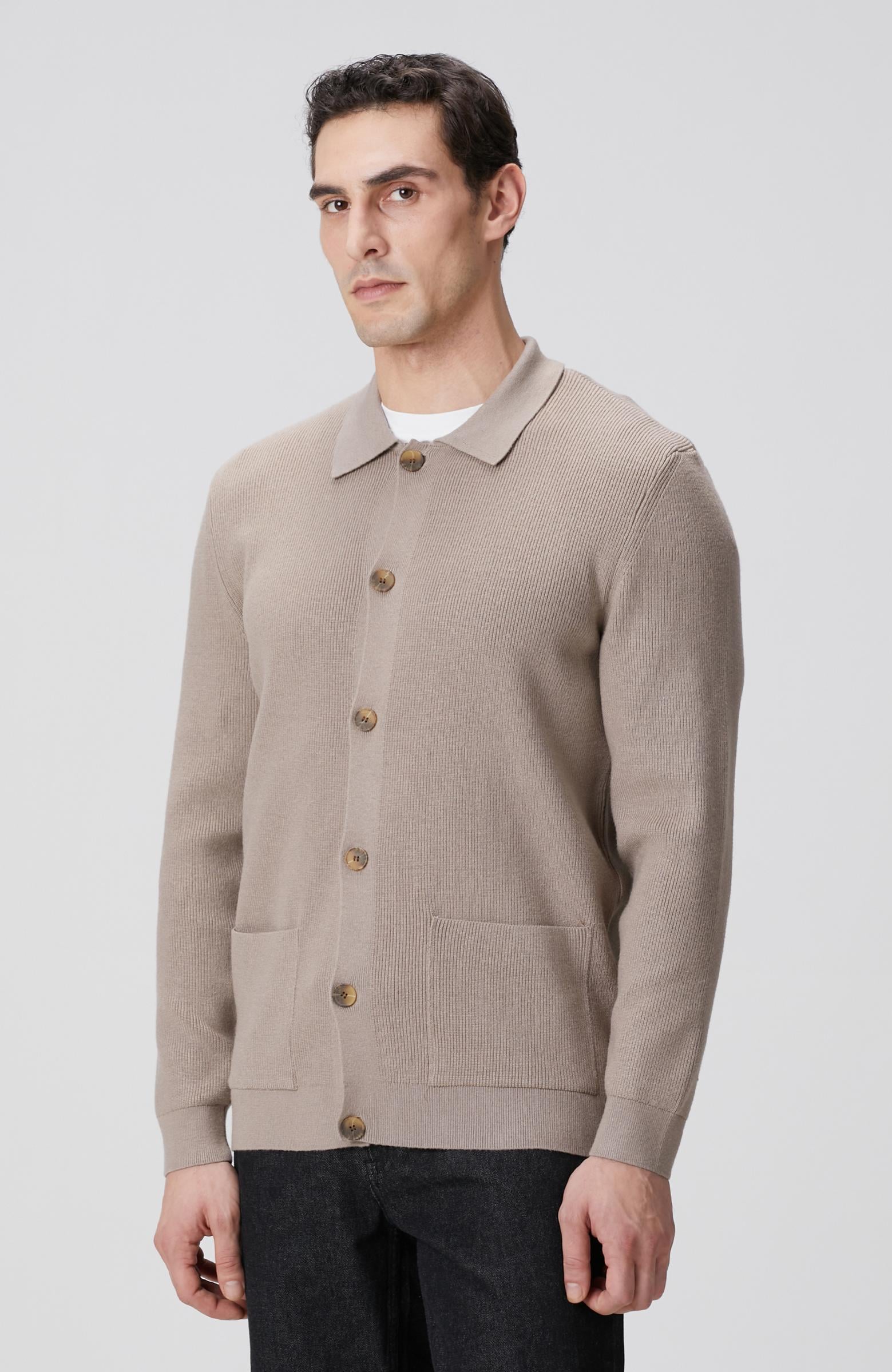  Network Erkek Vizon Polo Yaka Cepli Triko Hırka