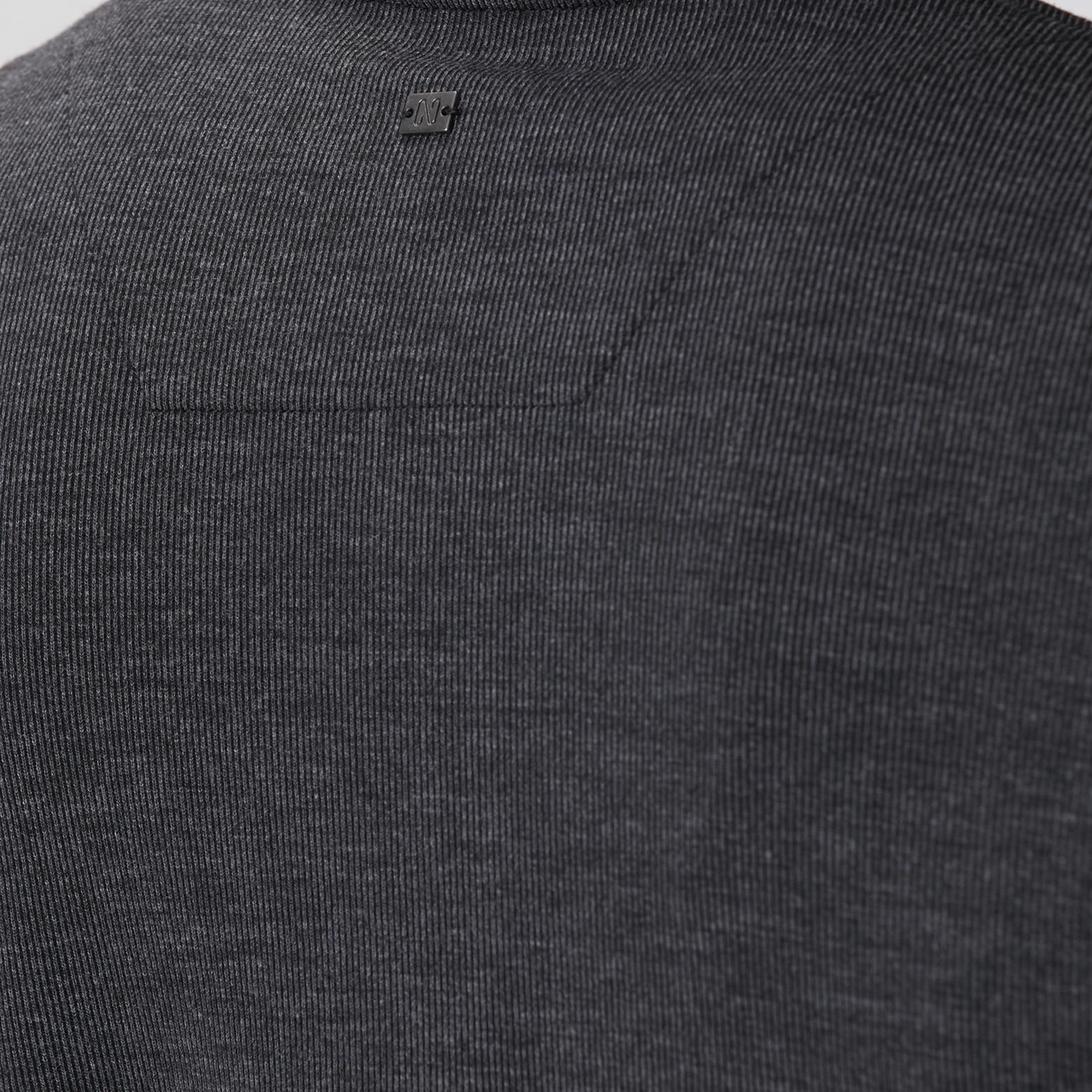 Network Erkek Siyah Fermuarlı Yaka Garnili Sweatshirt