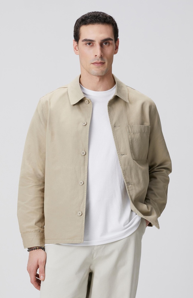  Network Erkek Bej Keten Karışımlı Dış Gömlek