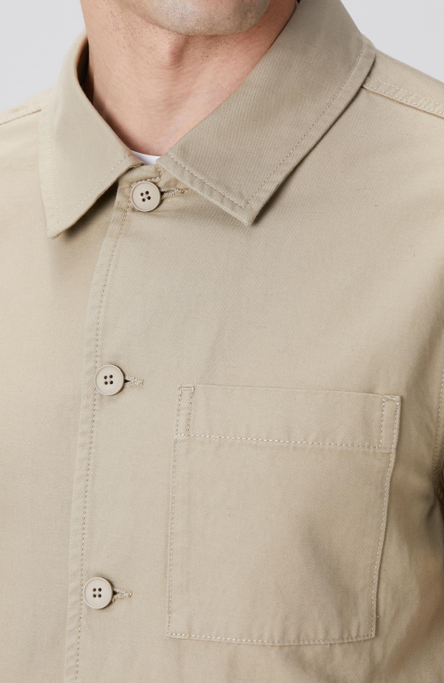 Network Erkek Bej Keten Karışımlı Dış Gömlek