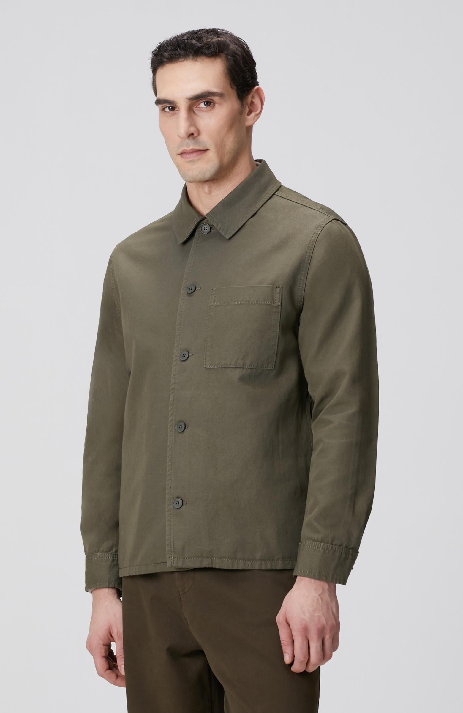 Network Erkek Haki Keten Karışımlı Dış Gömlek