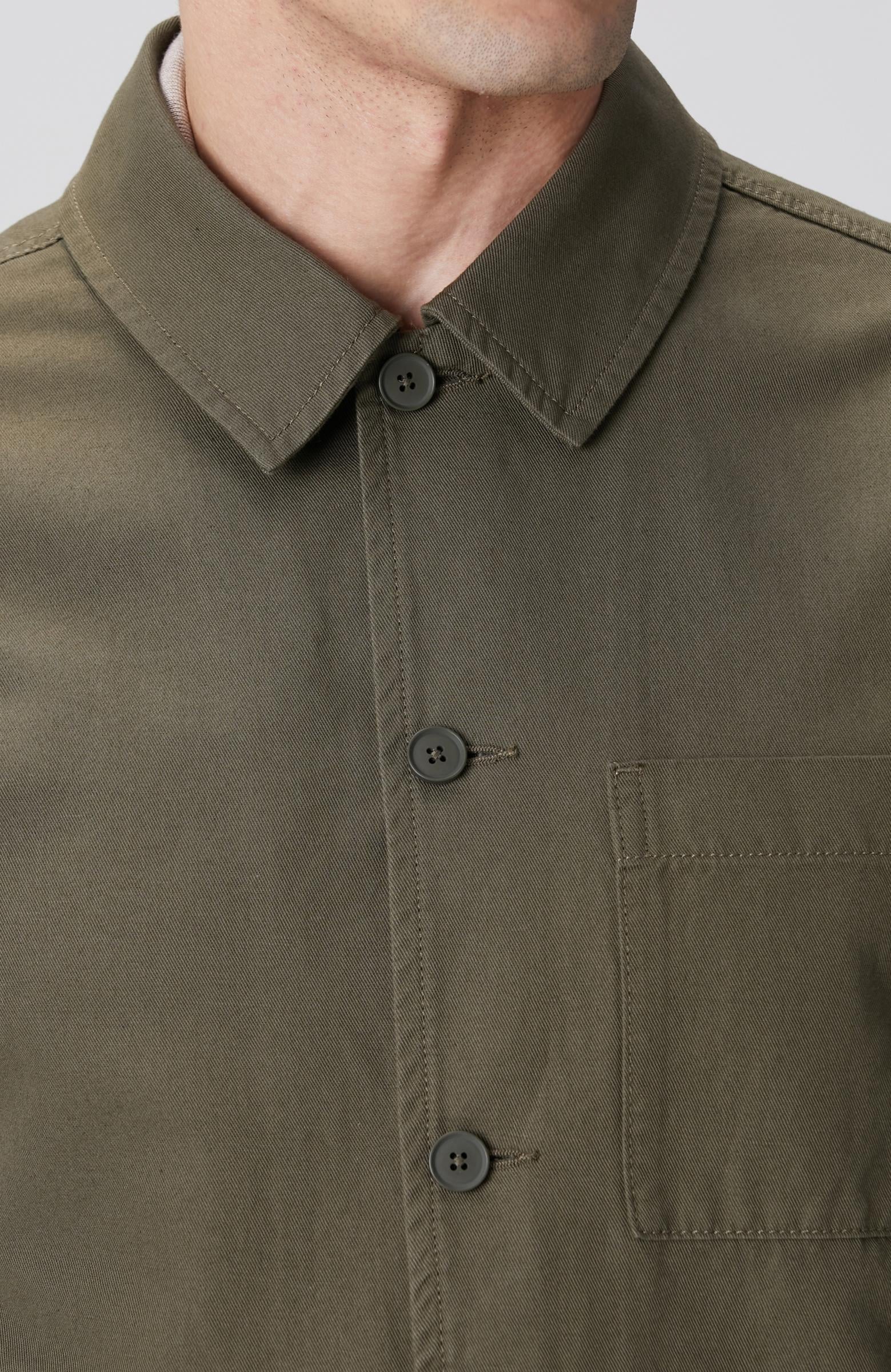 Network Erkek Haki Keten Karışımlı Dış Gömlek