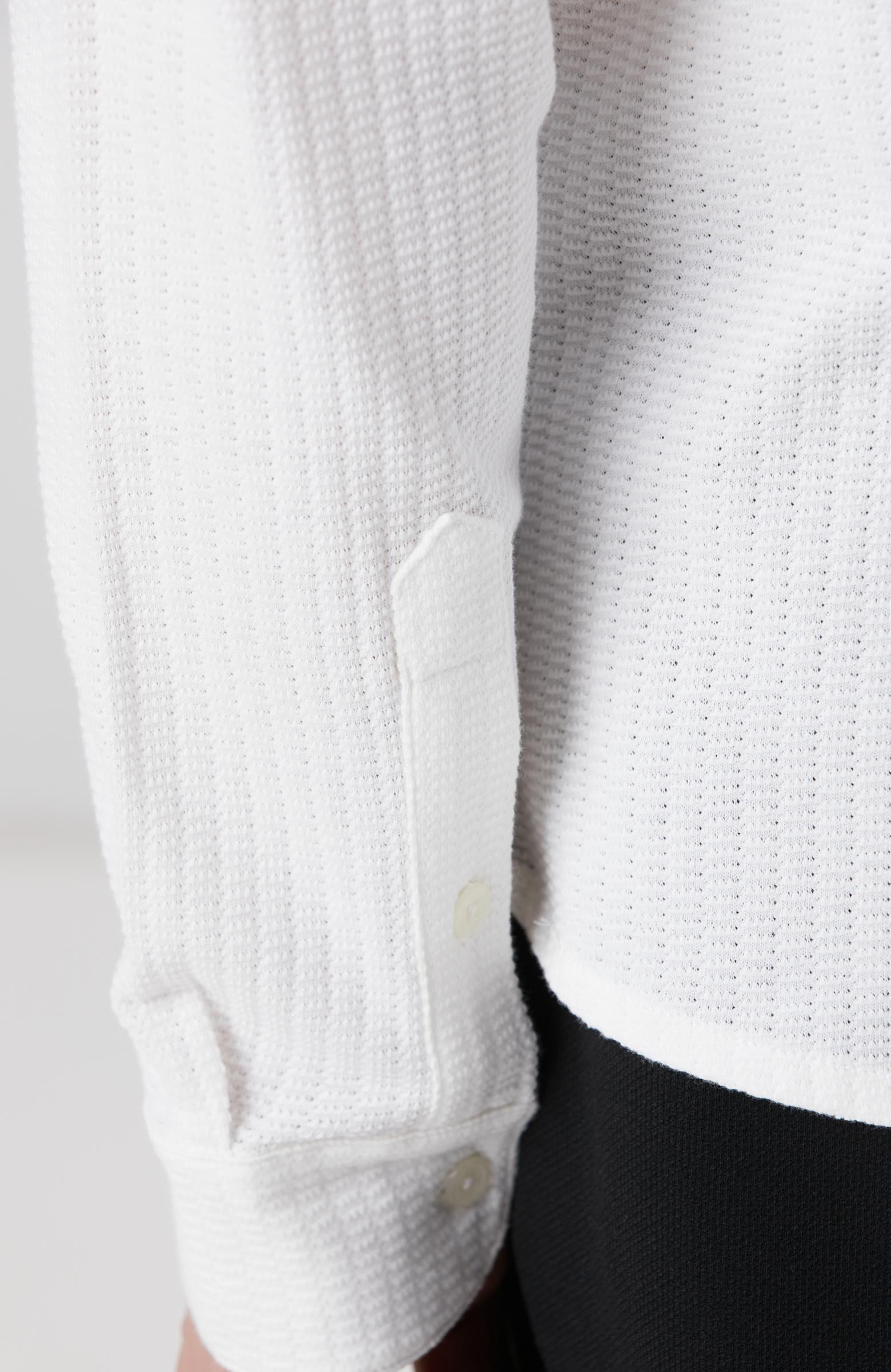  Network Erkek Beyaz Uzun Kollu Örme Gömlek