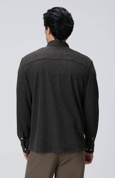  Network Erkek Kahverengi Yün Karışımlı Örme Gömlek