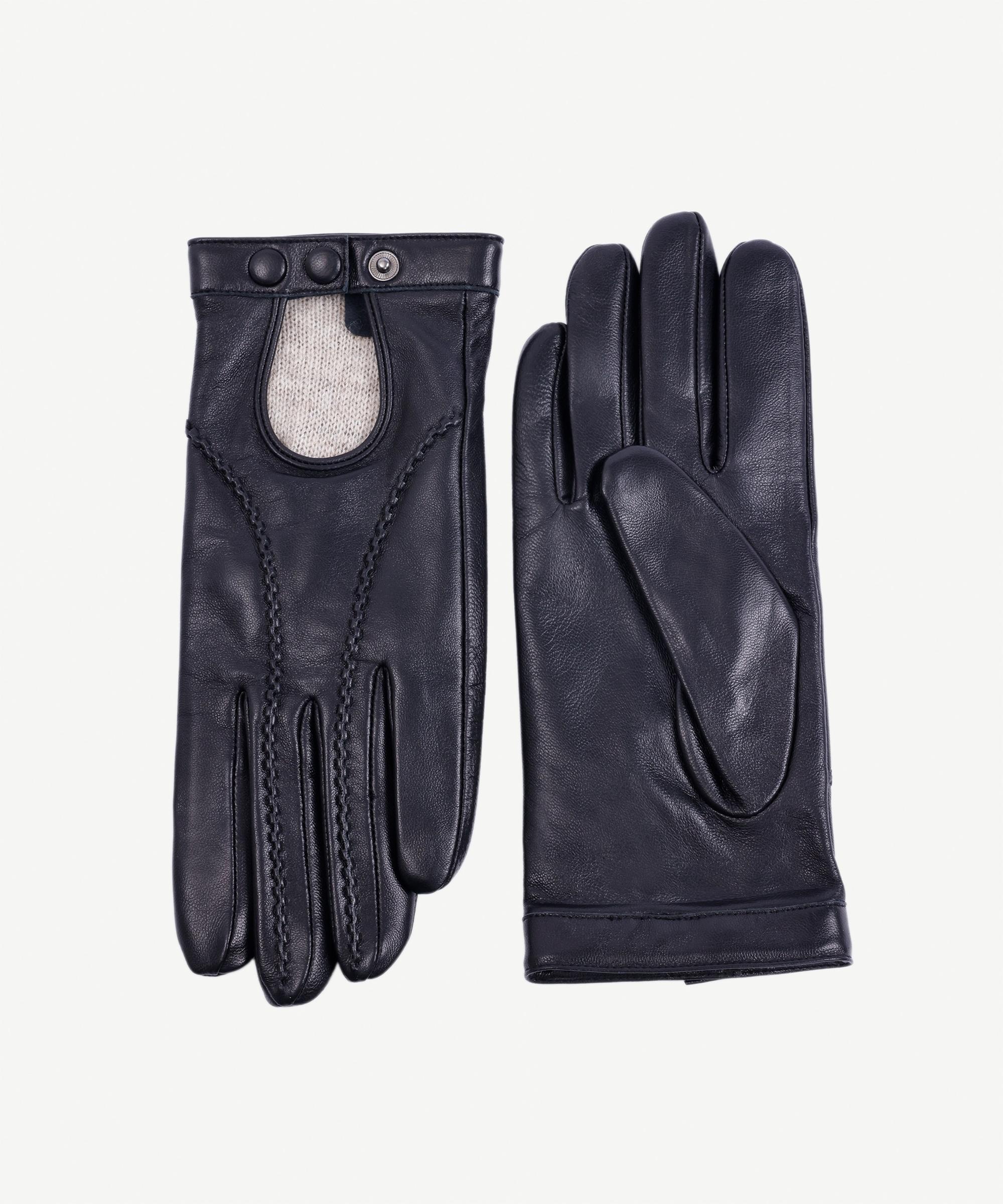 YARGICI Örgü Saraç Detaylı Deri Eldiven