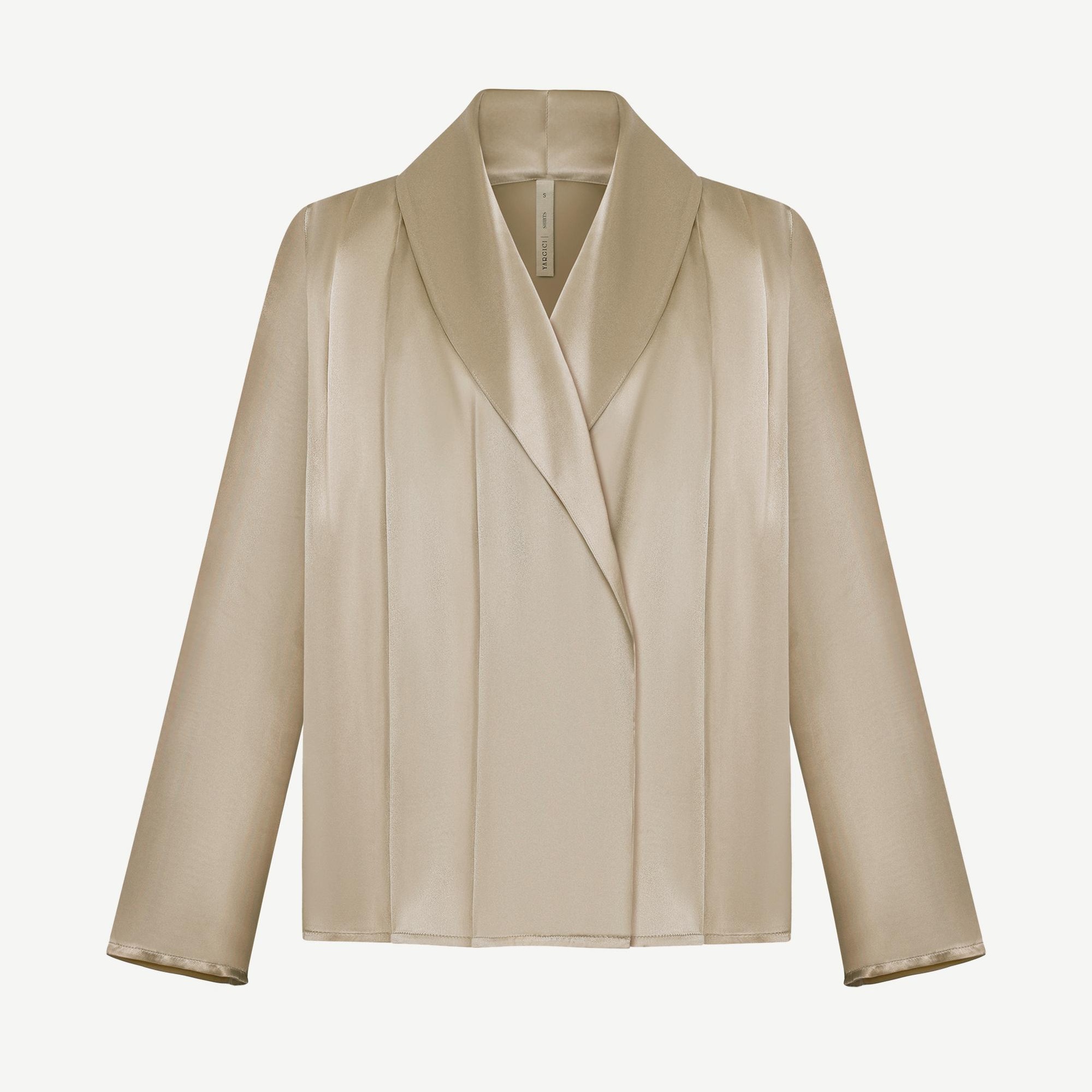 YARGICI Geniş Şal Yaka Uzun Kol Gömlek