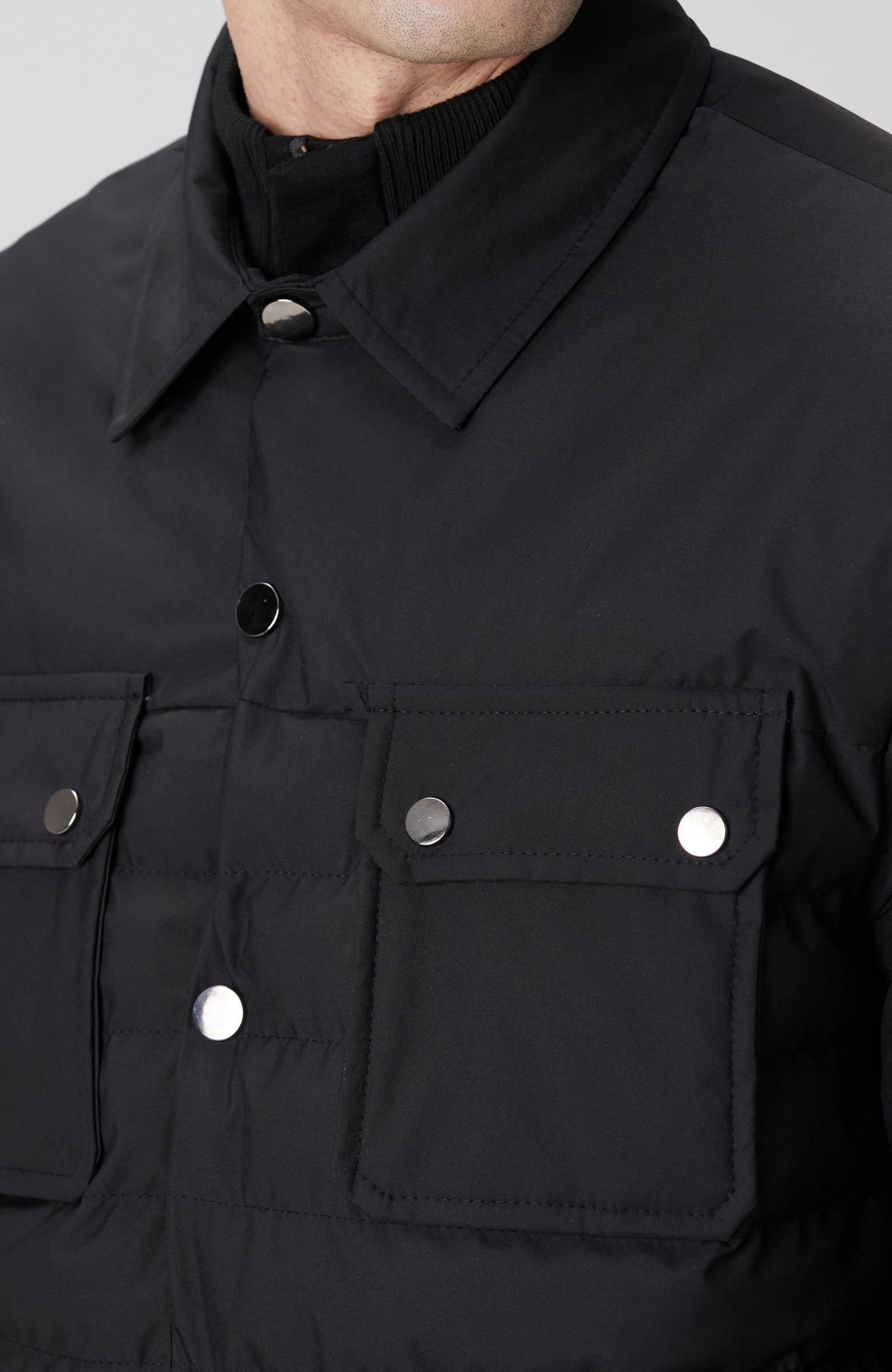 Network Erkek Siyah Yan Cep Detaylı Kapitone Coat Ceket