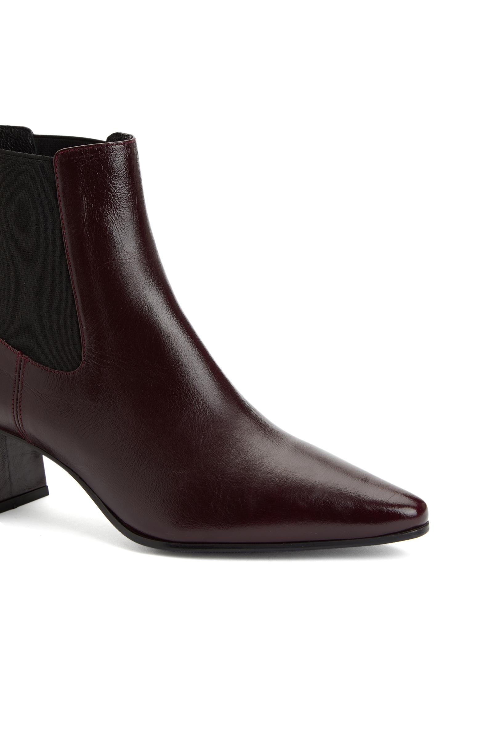 Divarese Kadın Bordo Western Deri Bot