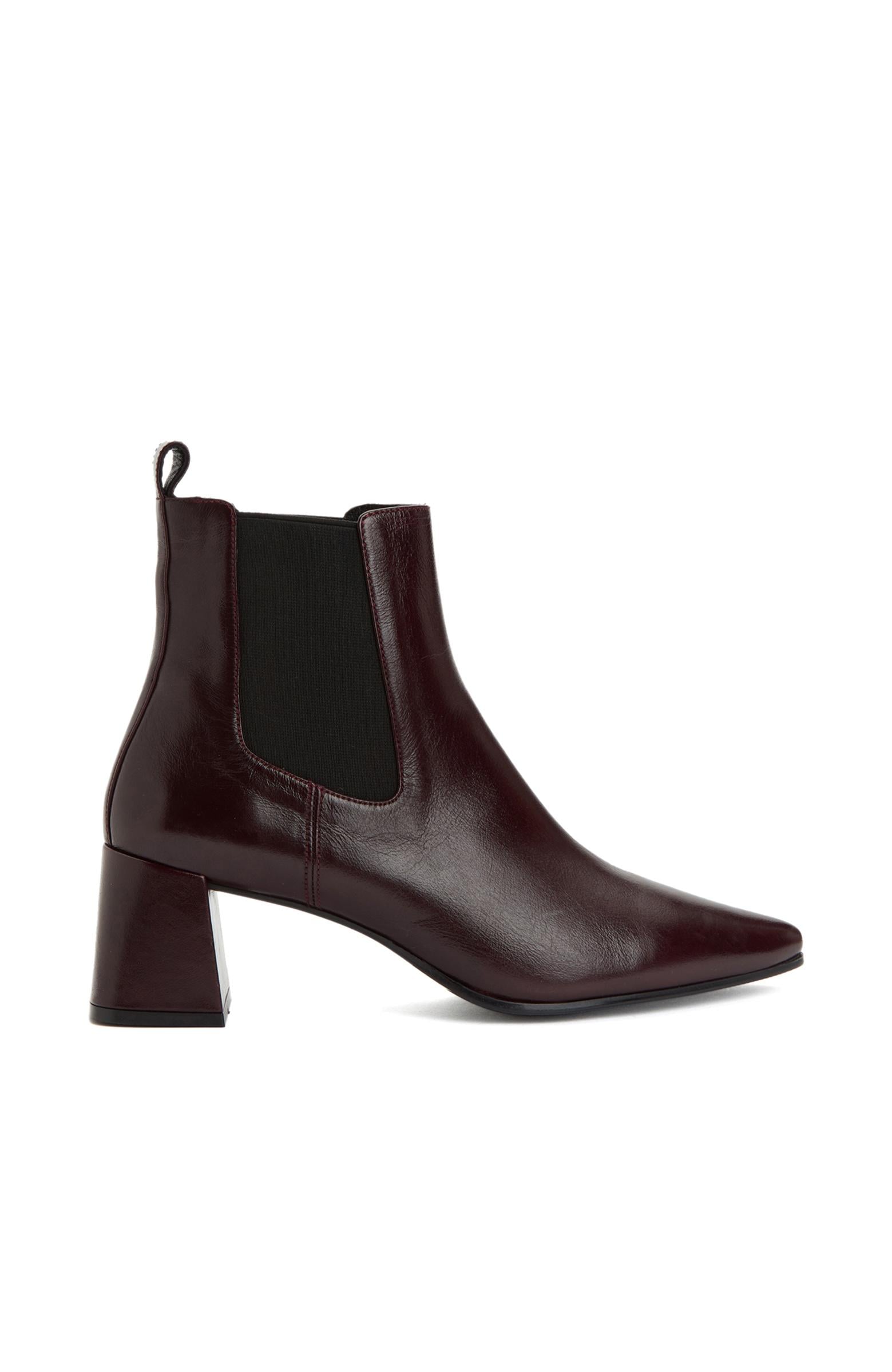  Divarese Kadın Bordo Western Deri Bot