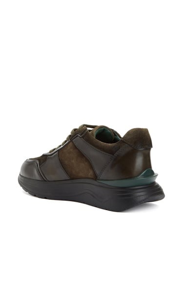  George Hogg Kadın Haki Deri Sneaker