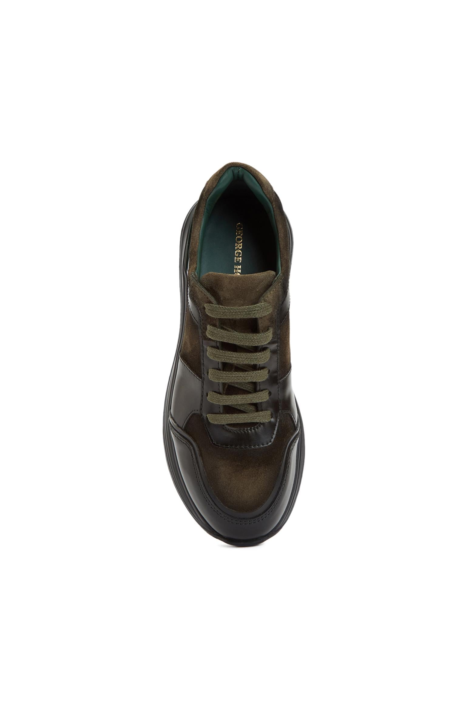 George Hogg Kadın Haki Deri Sneaker