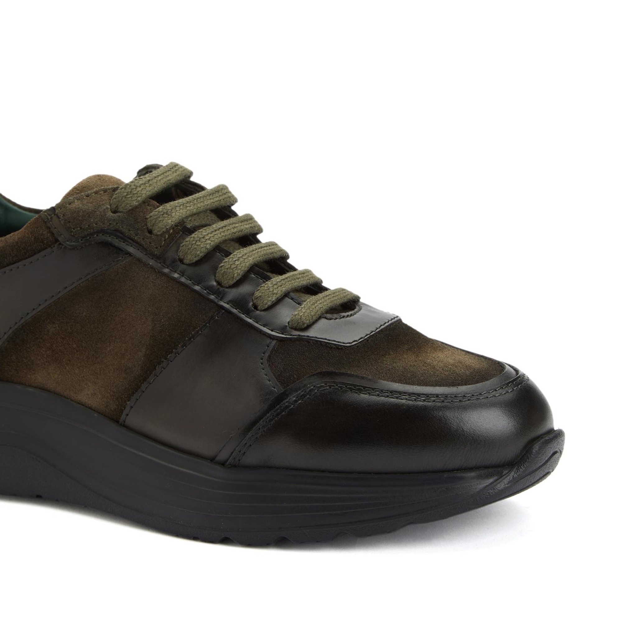 George Hogg Kadın Haki Deri Sneaker